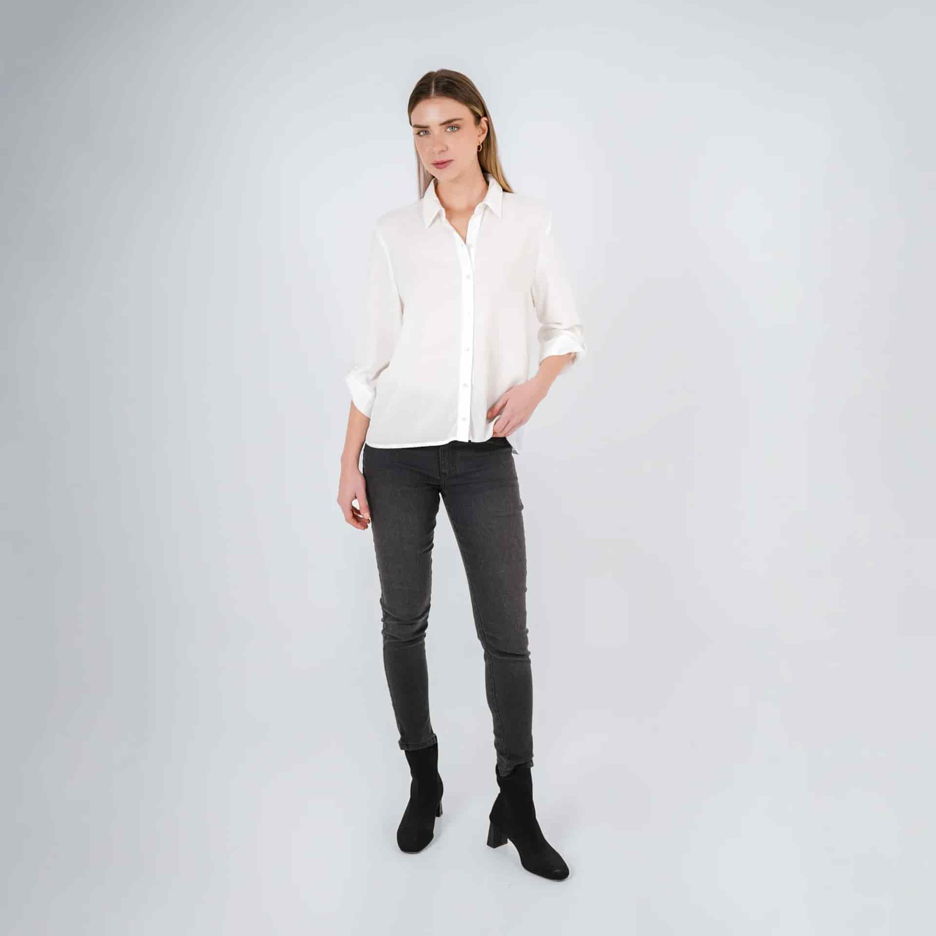 Jean Tiro Medio Bota Skinny - miniatura 1