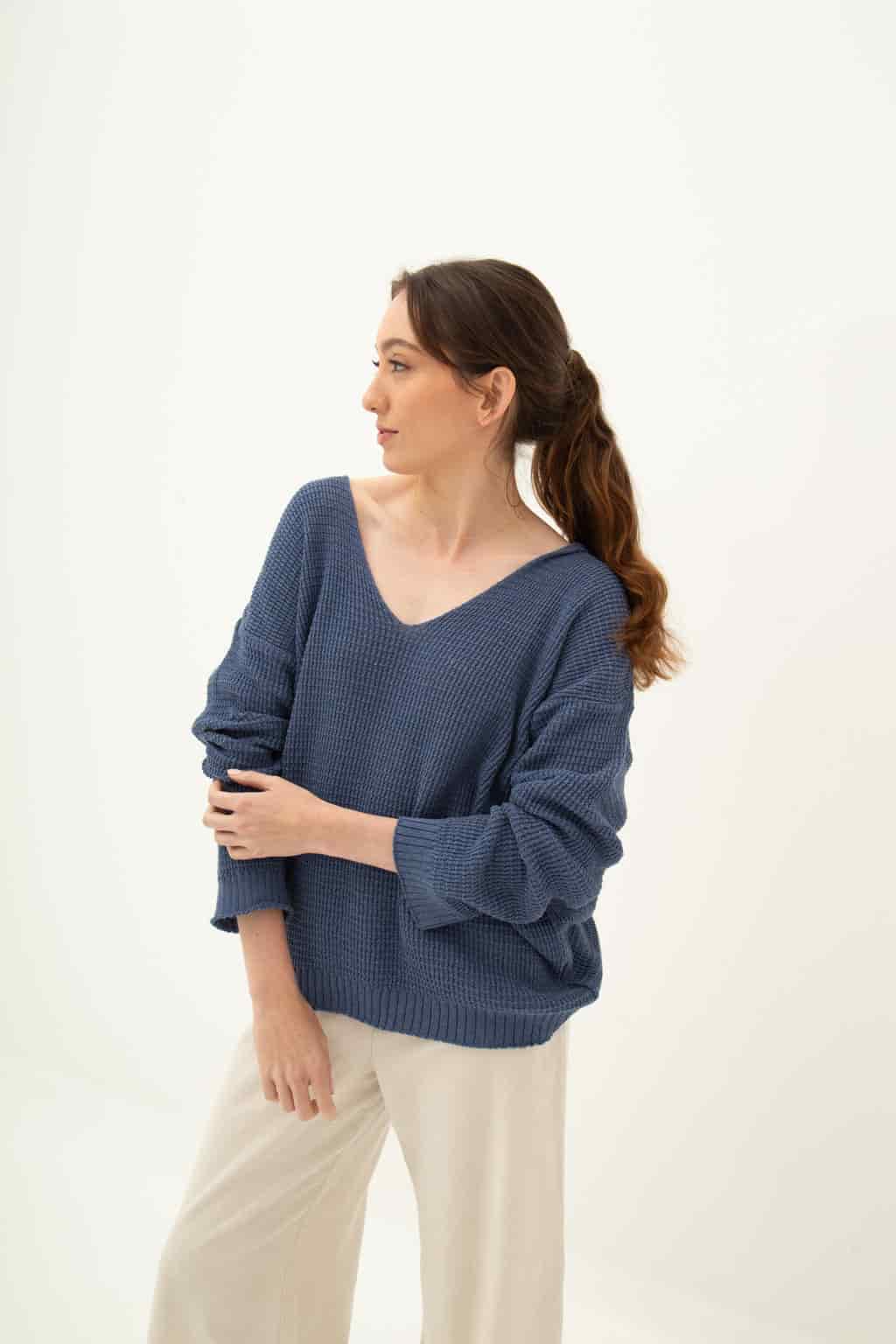 Saco Capota Oversized Petróleo - miniatura 1