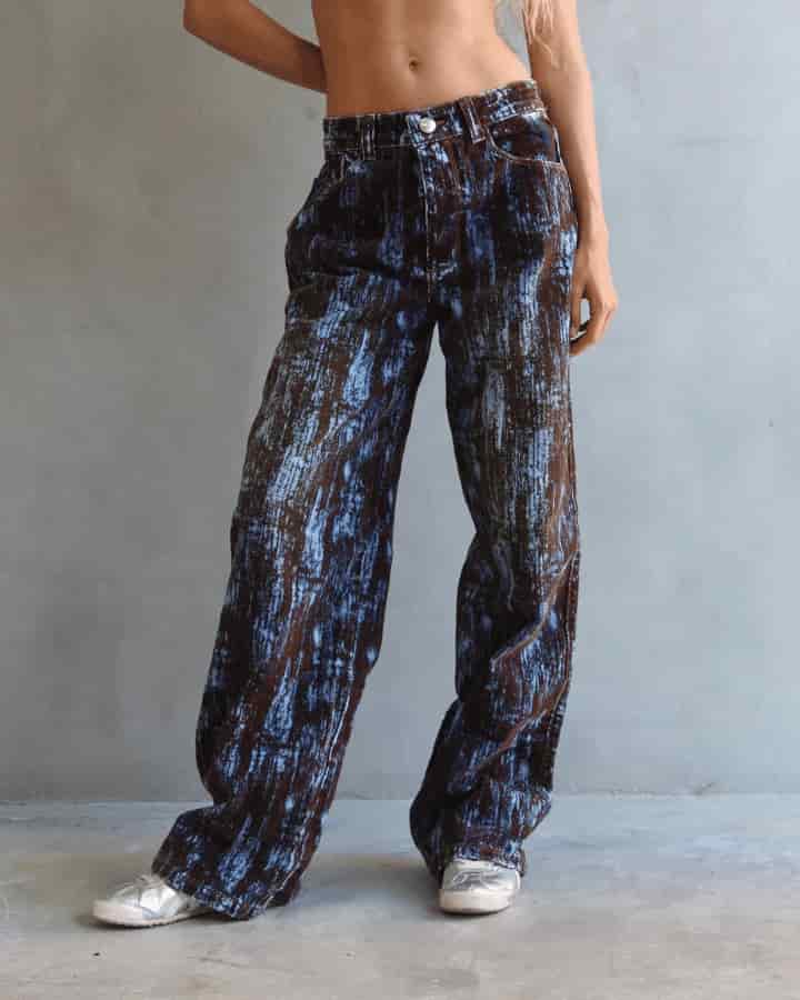 JEAN BAGGY FIT BLUE STATIC CAFÉ/AZUL - miniatura 4
