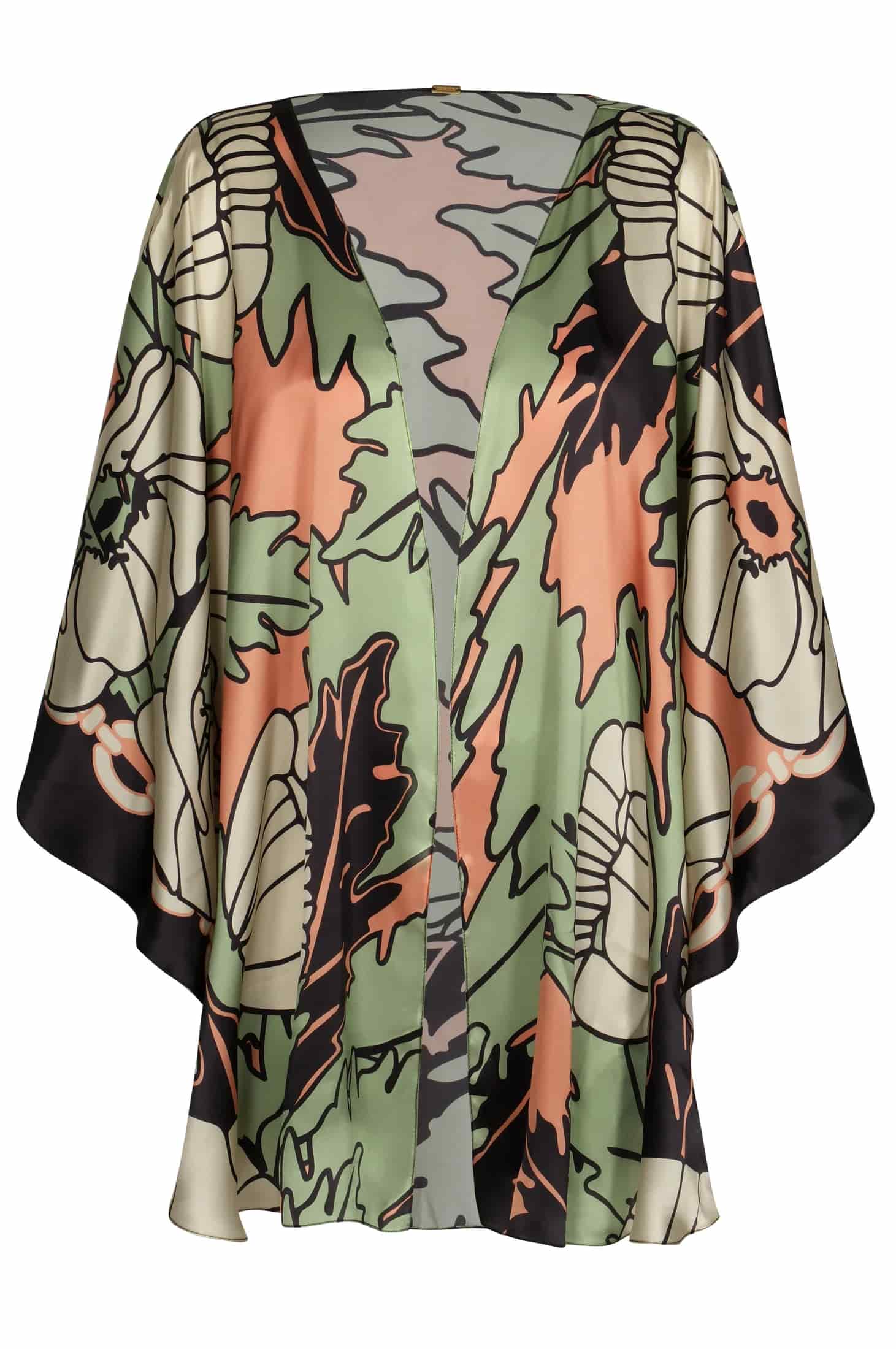 Costa Nova Satin Silk Cape / Sage Gladiolos - miniatura 1