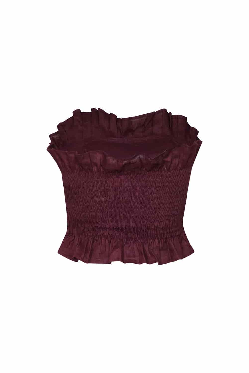 Crop top chiara vinotinto - miniatura 3