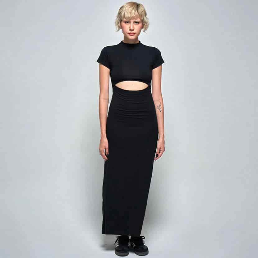 AURORA BLACK DRESS - miniatura 1