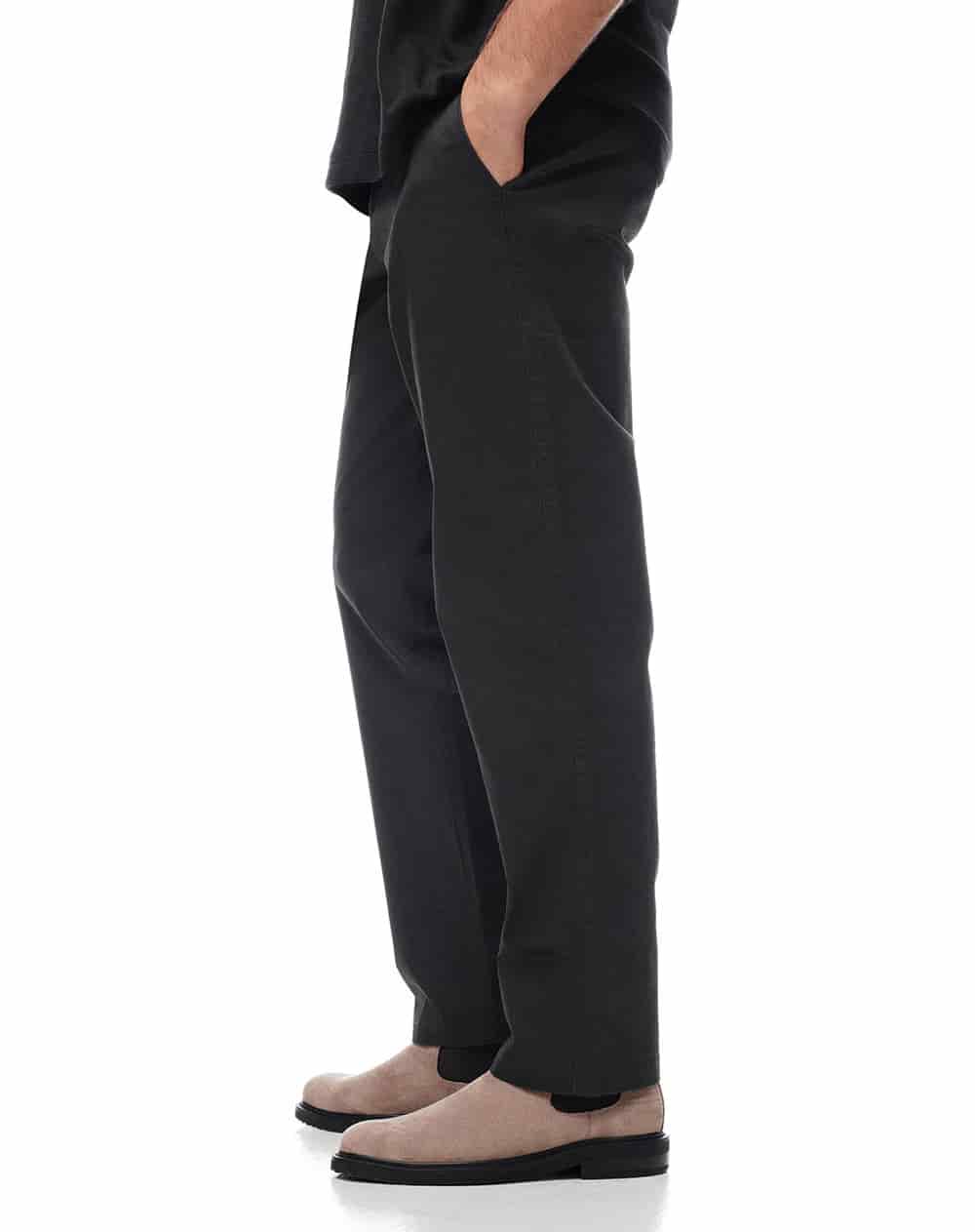 Pantalón regular tiro medio gris oscuro hombre - miniatura 4