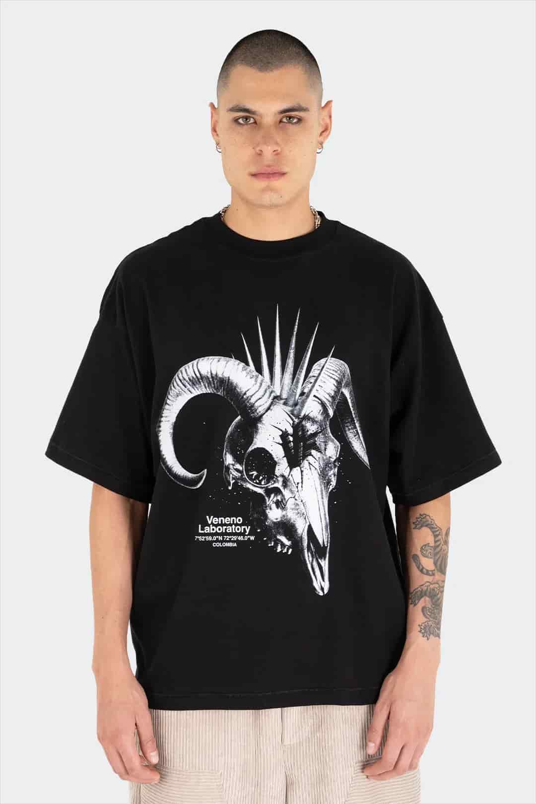 VENENO CAMISETA GOAT SKULL - miniatura 1