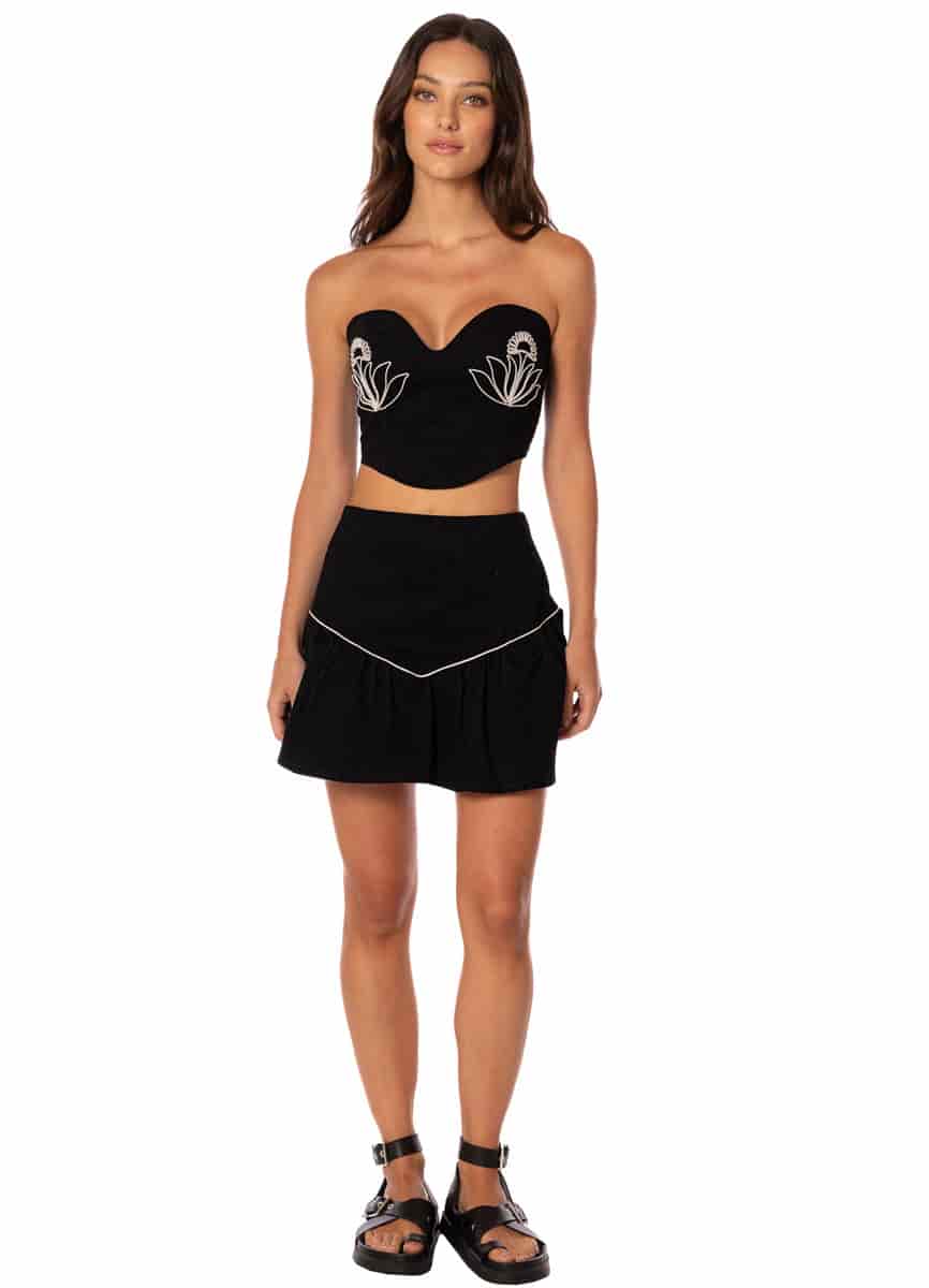 Maaji Midnight Black Koco Short Skirt - miniatura 1