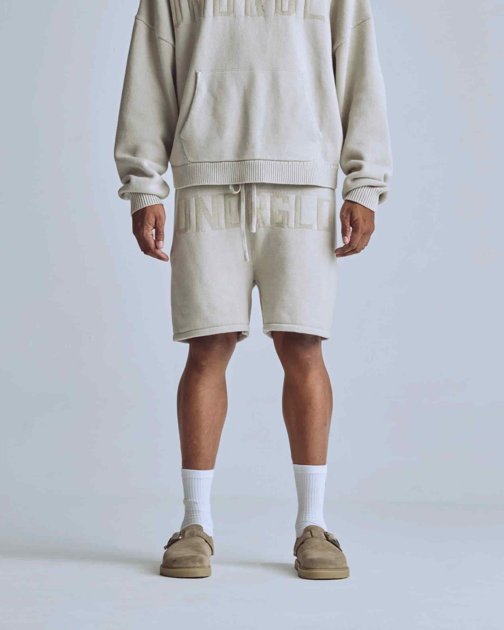 Basics UNDRGLD Knitted Shorts Cream - miniatura 2