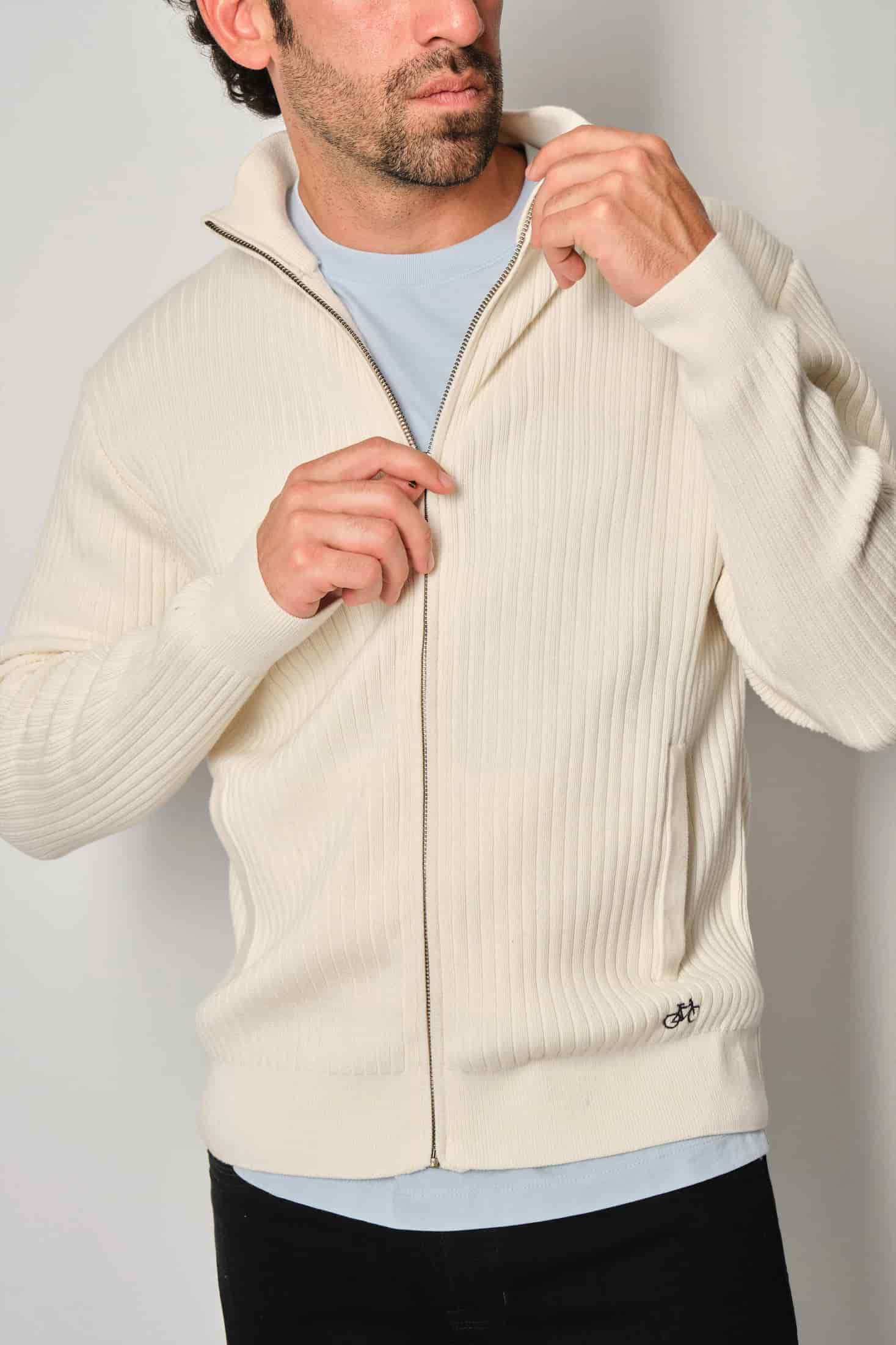 SACO LINED FULL ZIP OFF WHITE - miniatura 1