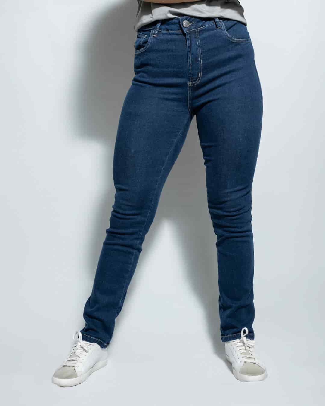 Jean Elastico Bota Recta Azul Navy - miniatura 4