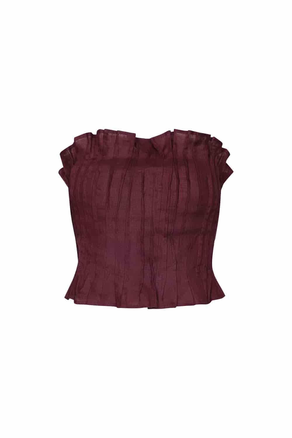 Crop top chiara vinotinto - miniatura 1