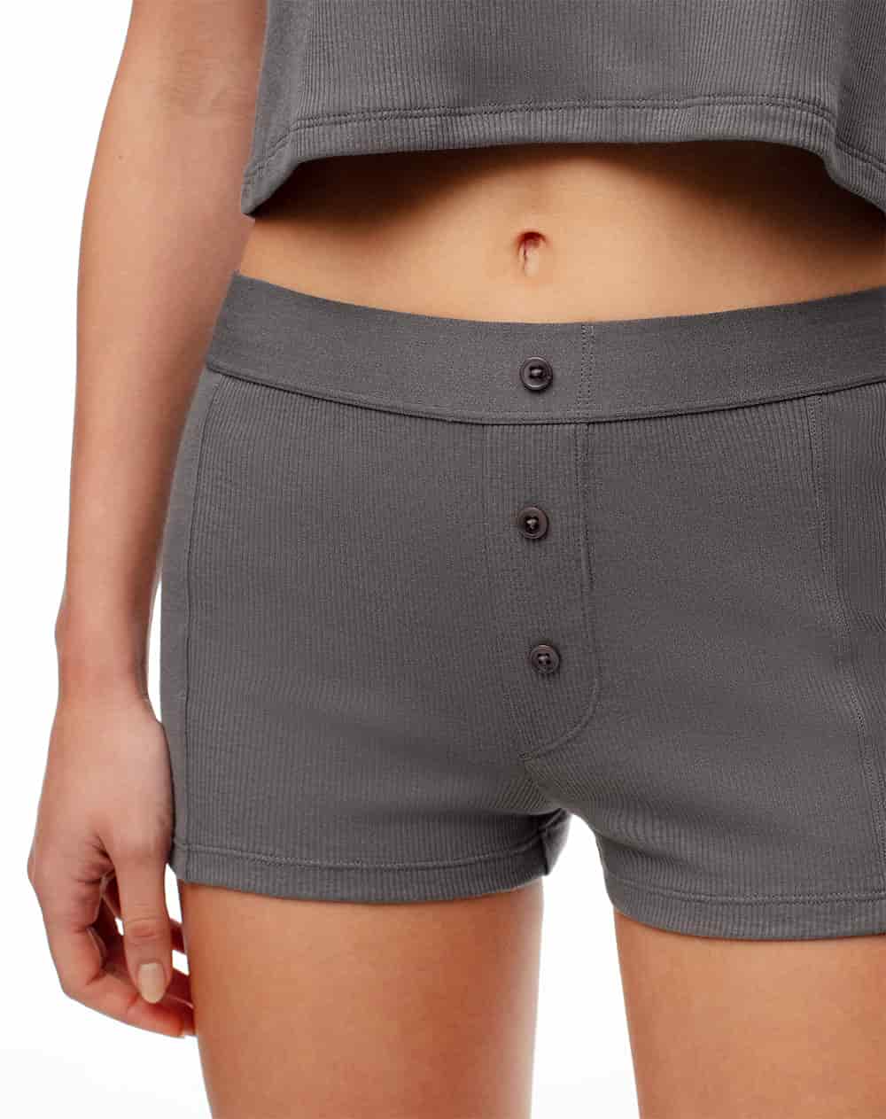 short + blusa de pijana mujer gris - miniatura 4
