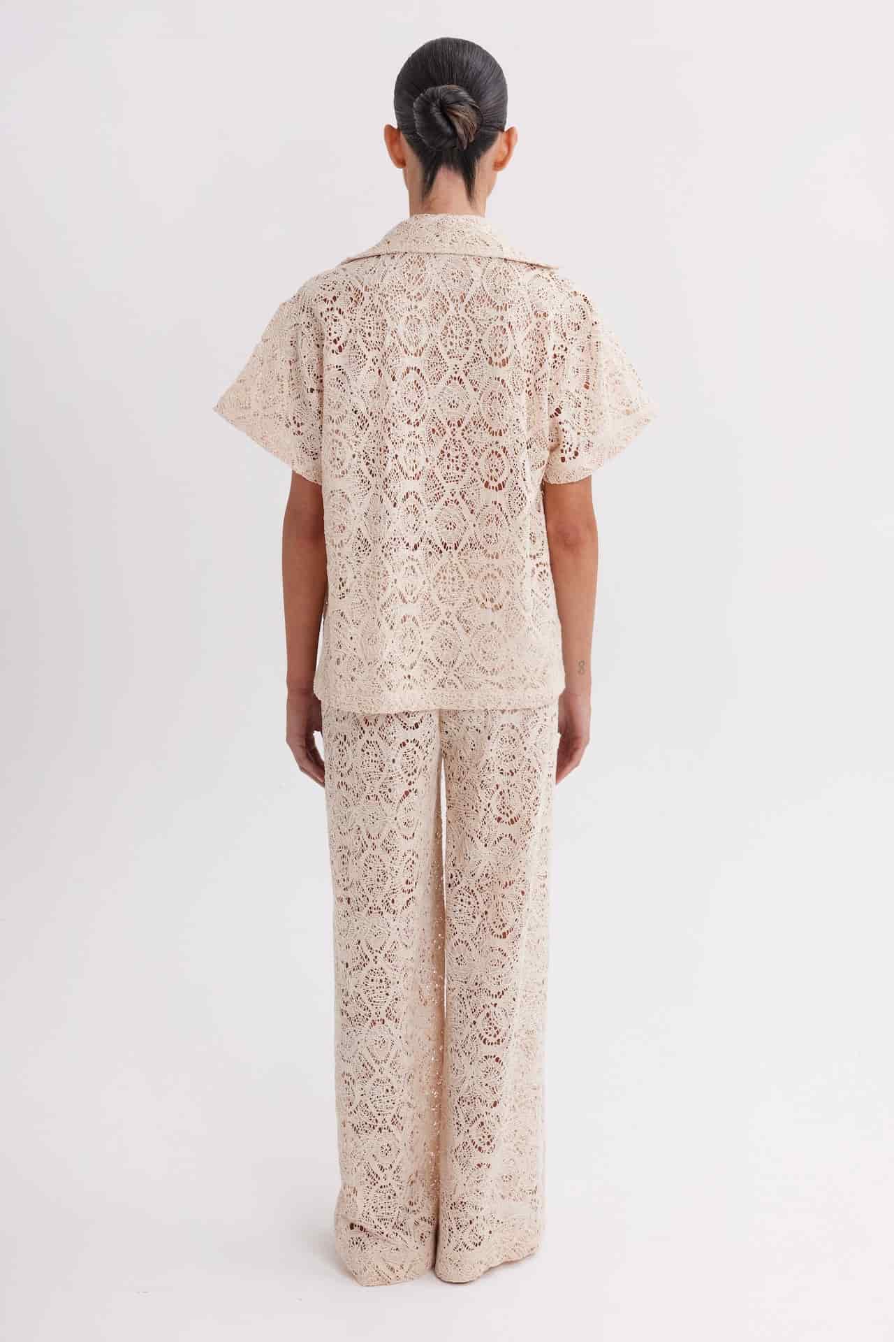 Camisa Mujer Simone & Pantalón Joelle Beige - miniatura 2