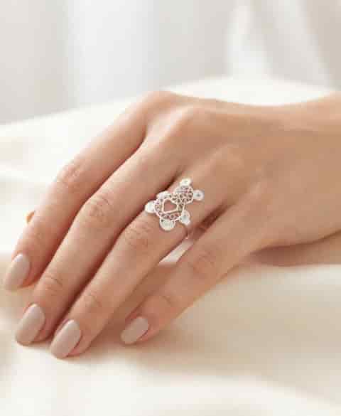 Anillo Cuadrado en Plata Filigrana - miniatura 2
