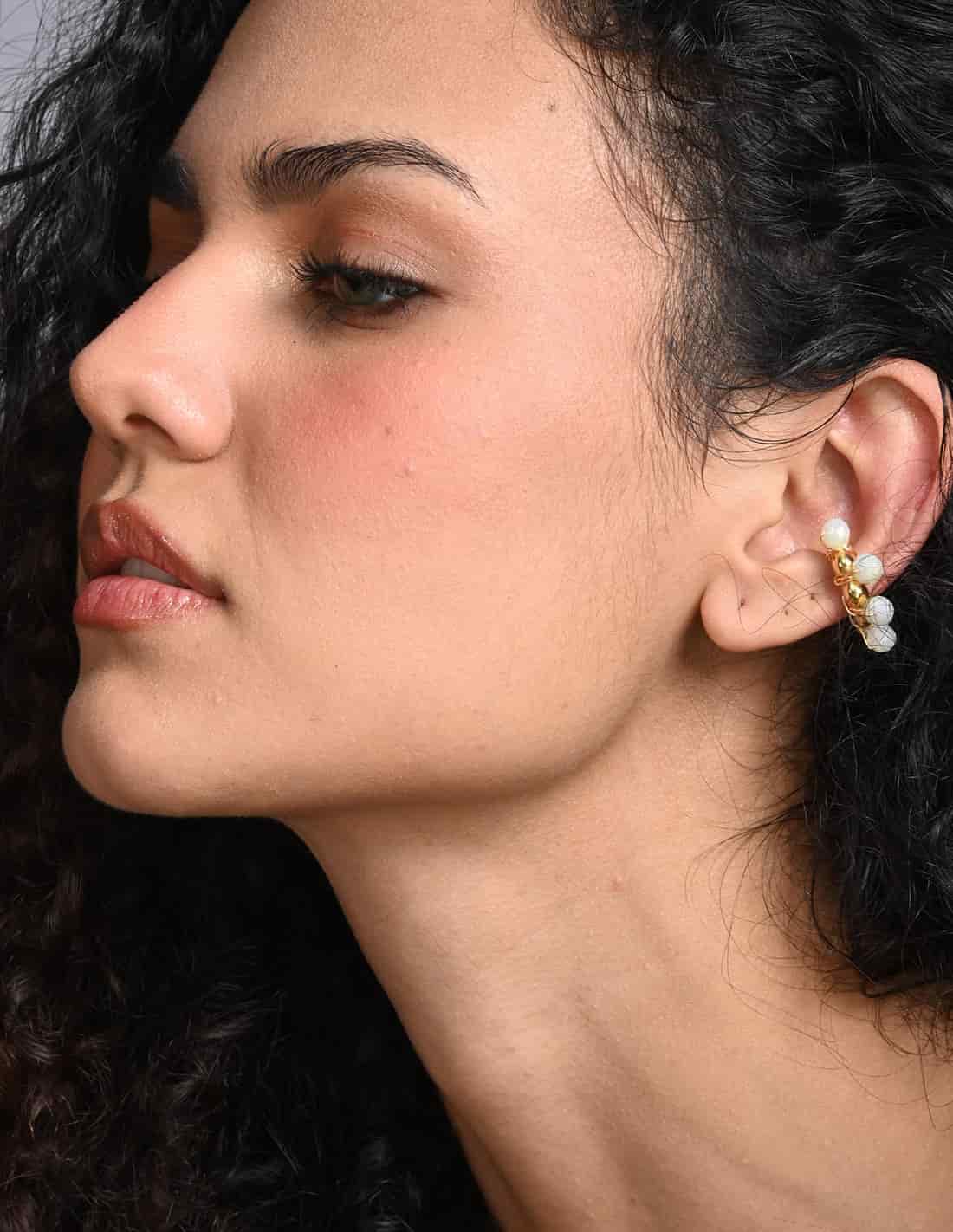 Ear Cuff Coil Murano Marfil - miniatura 1