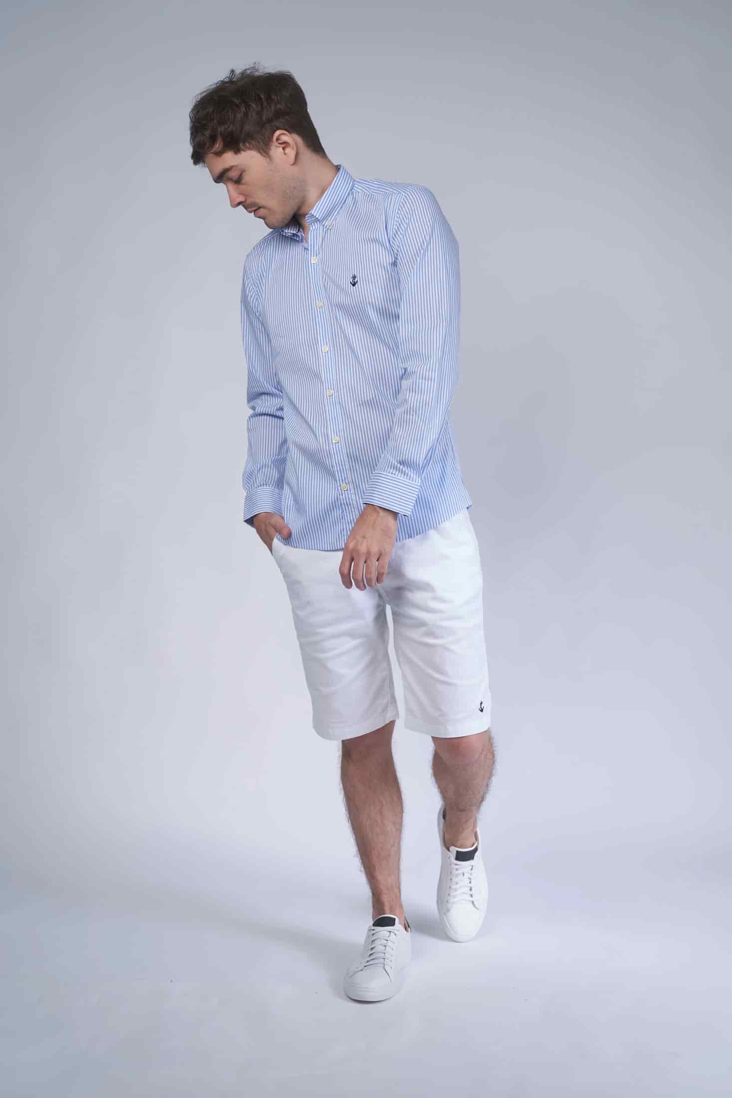 Camisa Rayas Azul Claro - miniatura 1