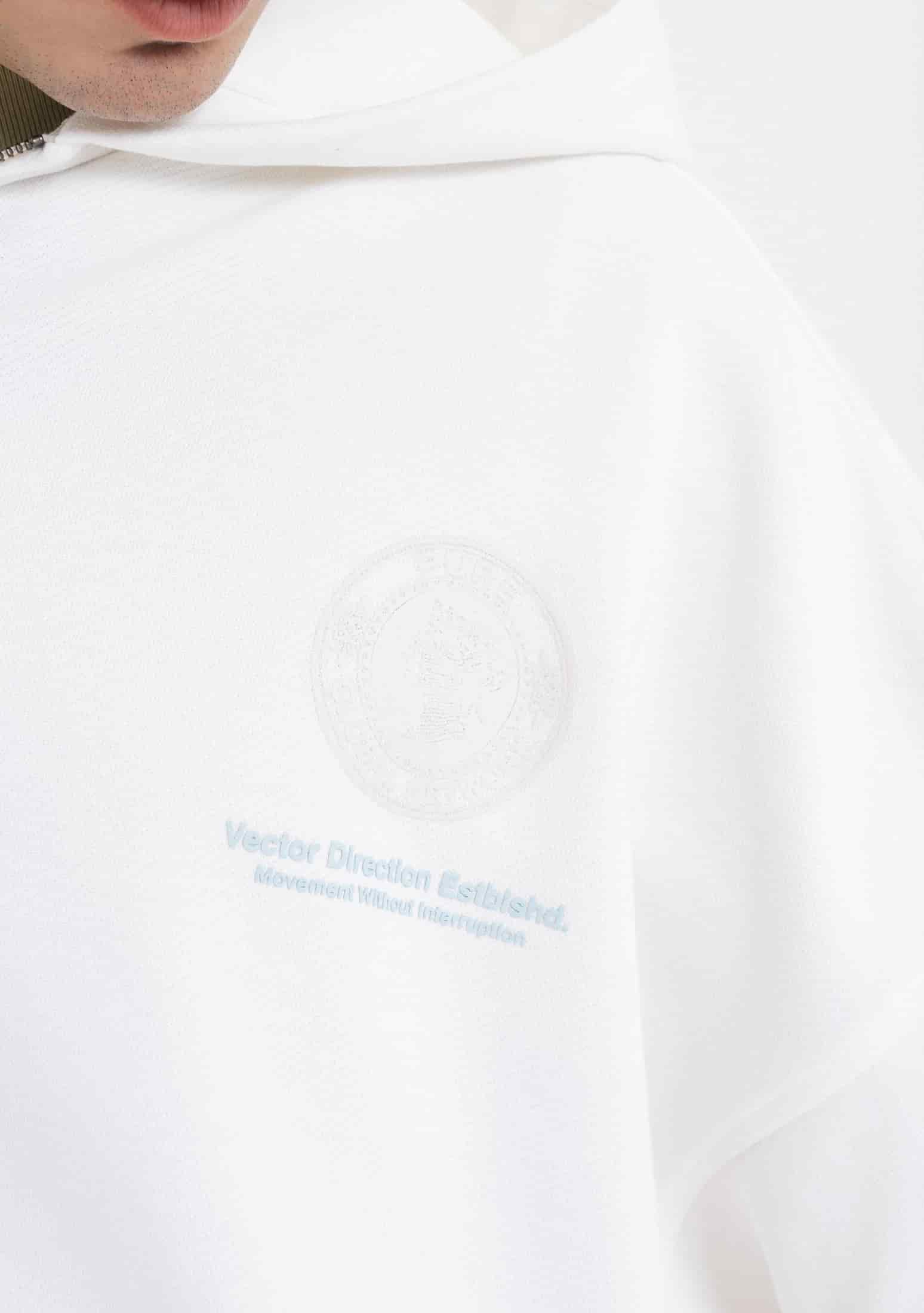 Across The Lines White Zip Hoodie - miniatura 8