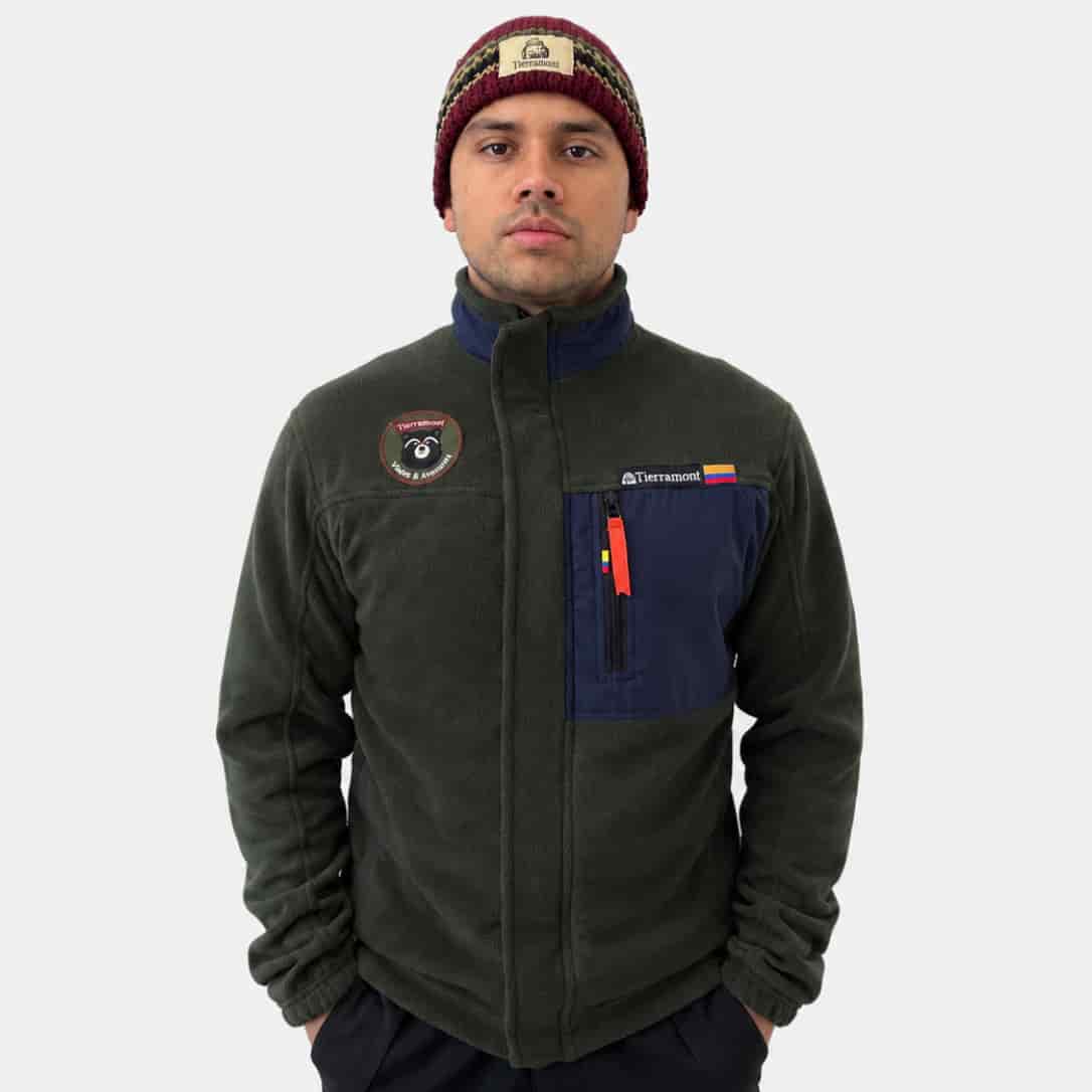 Buzo Térmico Andino Verde Militar Hombre - miniatura 1