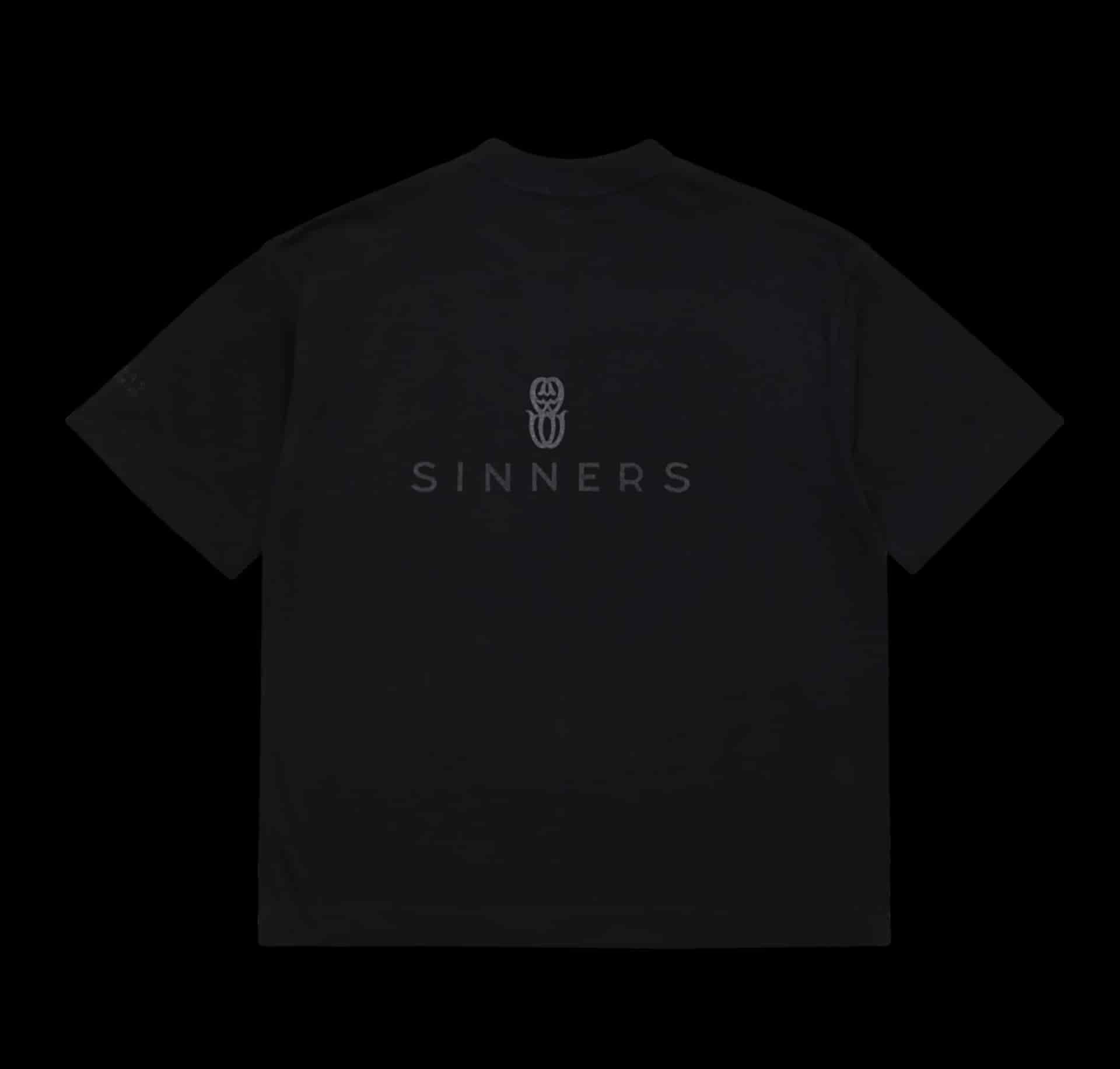 RHINESTONE LOGO BLACK T-SHIRT - miniatura 2