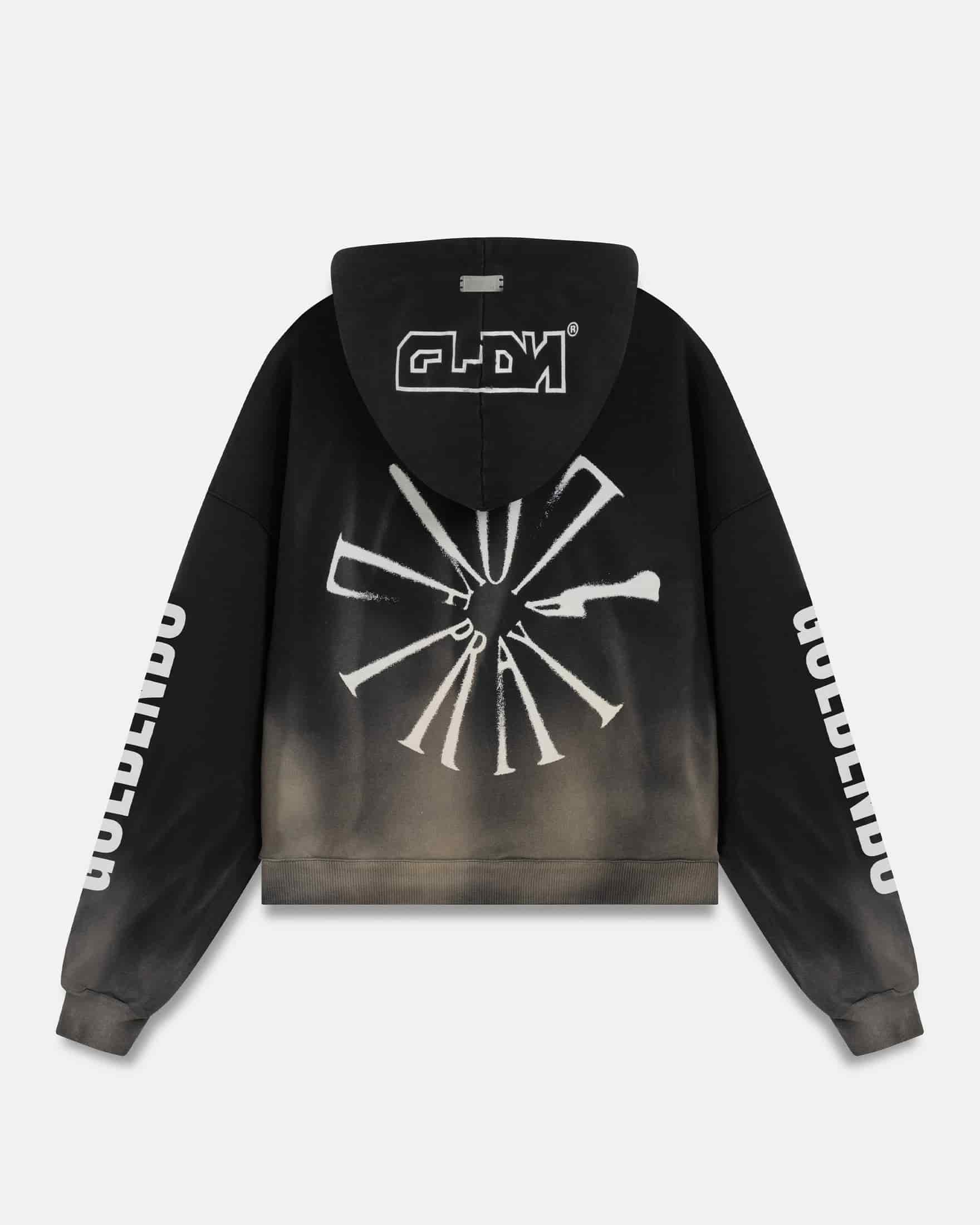 Spring Pray 4 Love Zip Up Boxy Fit Hoodie Sandblast Gray Flame - miniatura 3