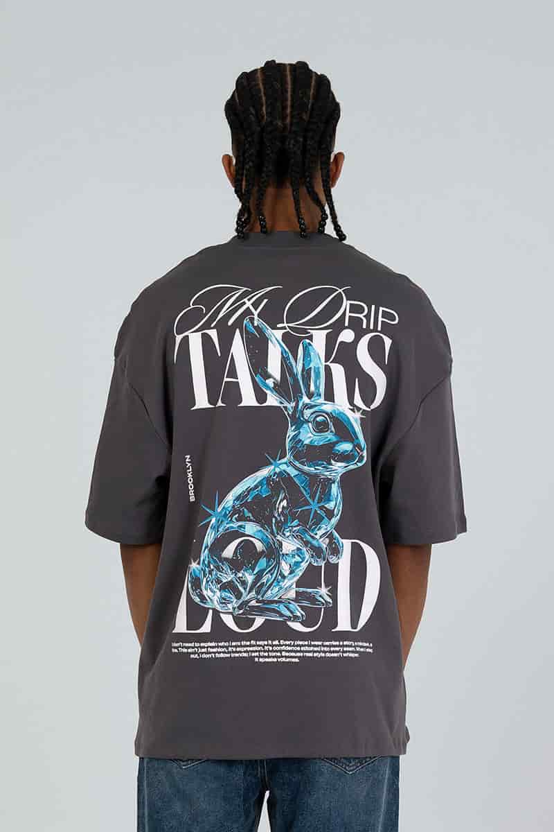 Camiseta oversize drip talks - miniatura 1