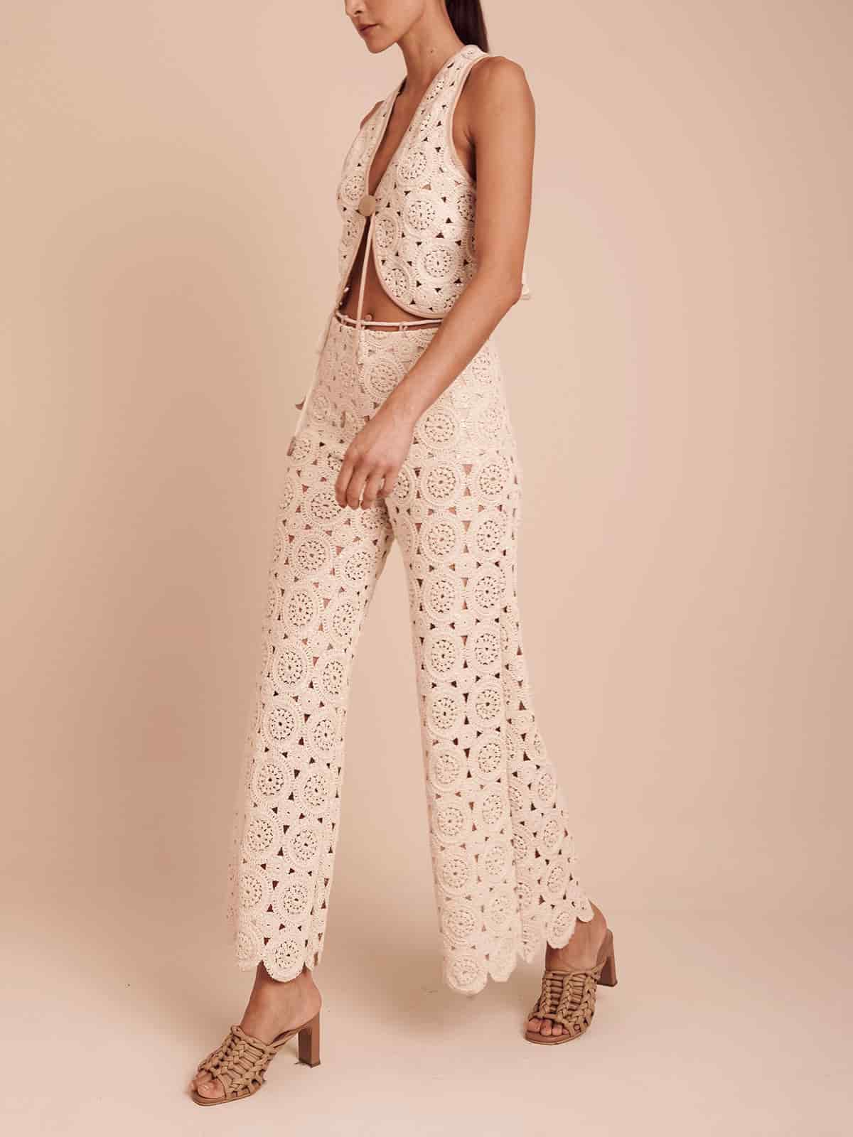 JACQ VEST NATURAL ECRU - miniatura 4