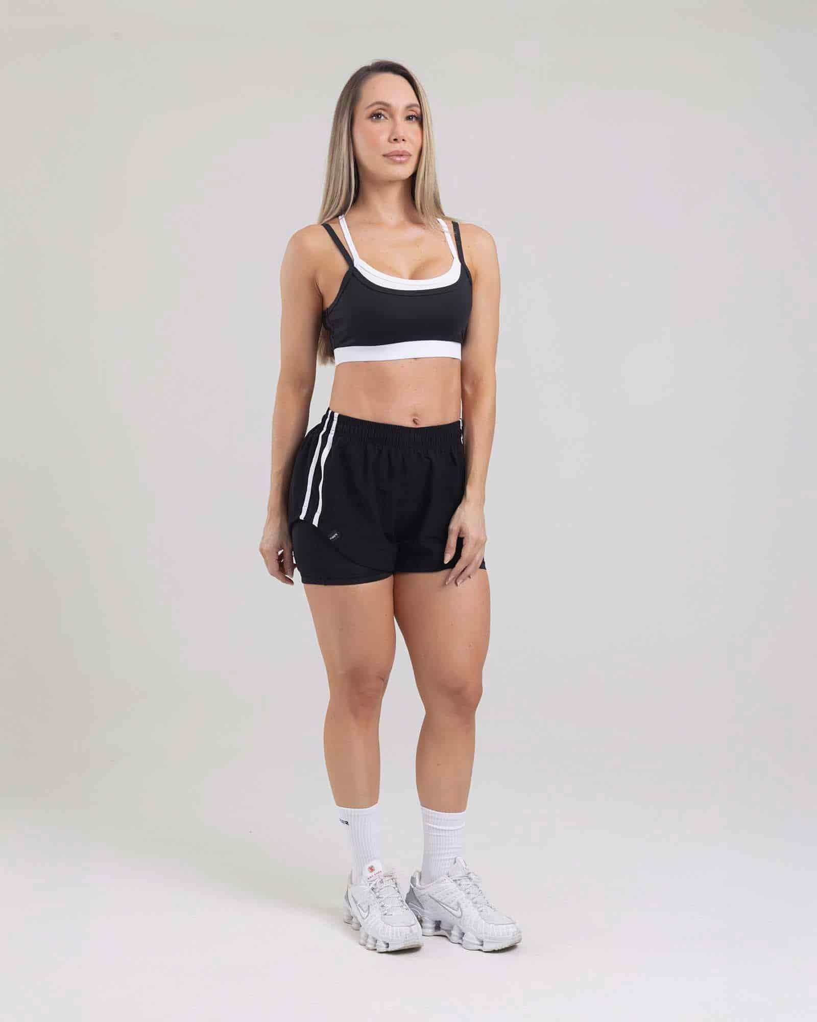 Short running negro dual run tropi FIBER - miniatura 1