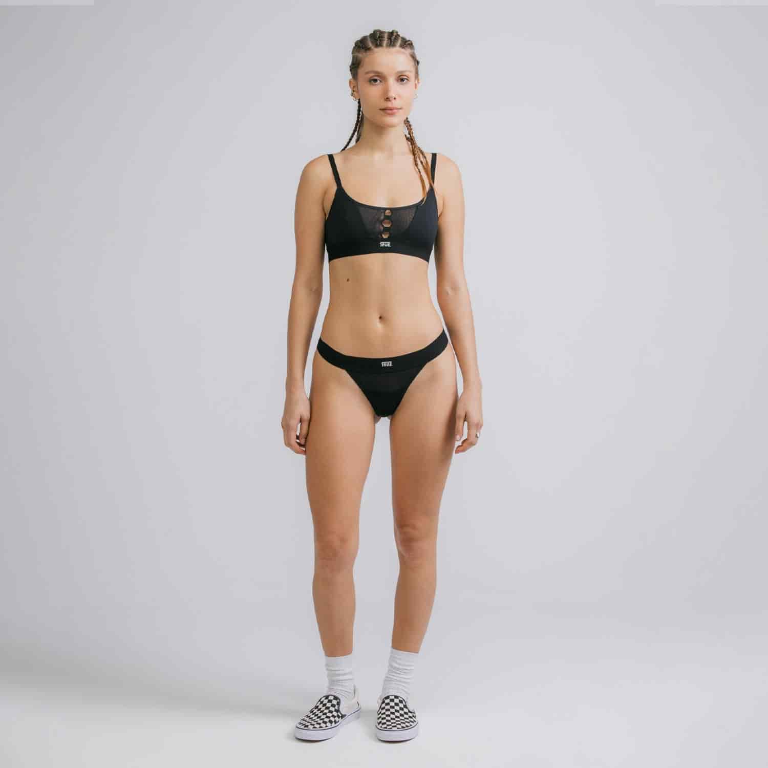 Mesh Cut-Out Top - Black - miniatura 5