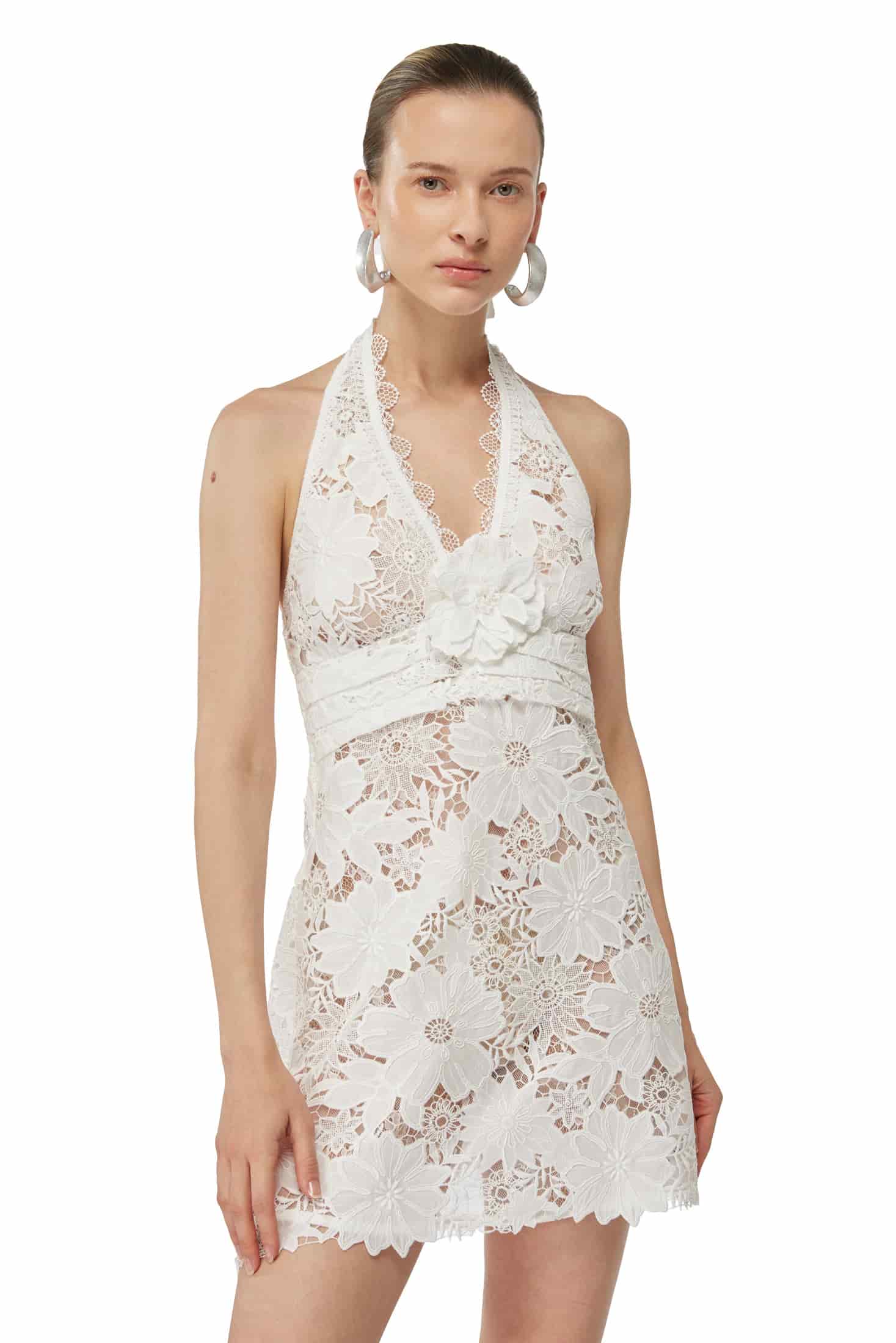 CALYPSO MINI DRESS WHITE - miniatura 3