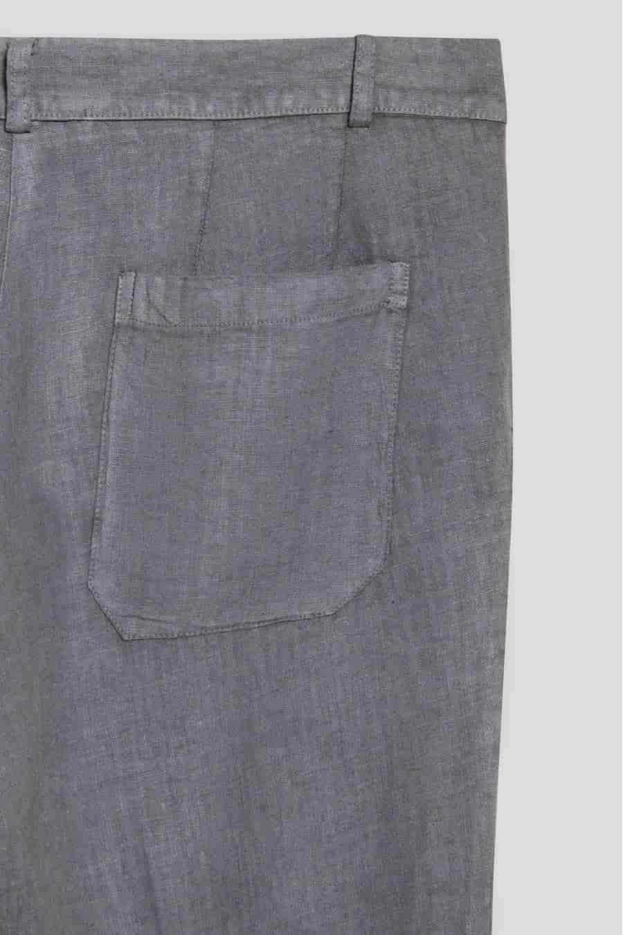 Men's linen pants smoke donato - miniatura 3