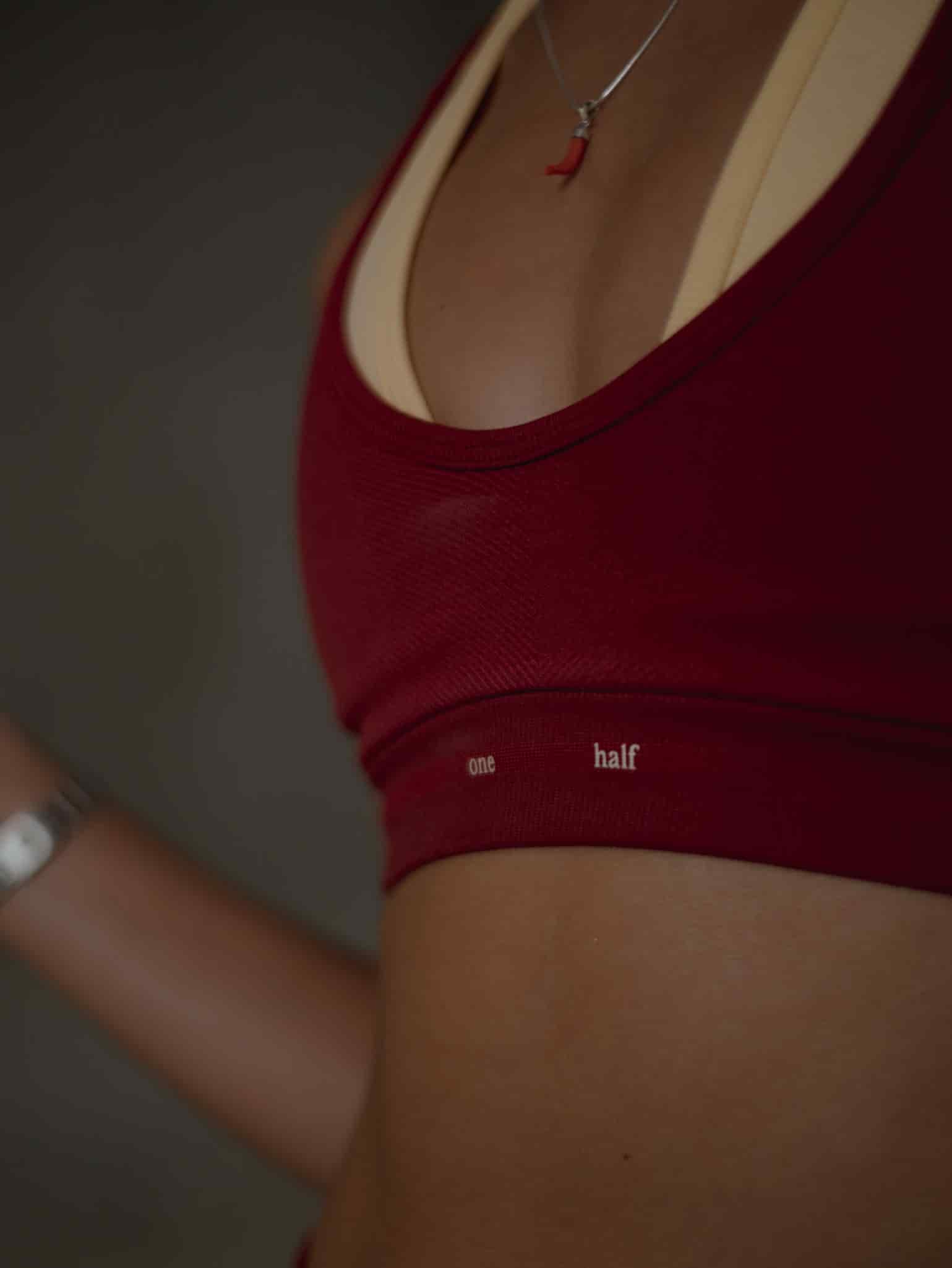 TWIST BACK LINES SEAMLESS TOP - RED UNDERTONE - miniatura 6