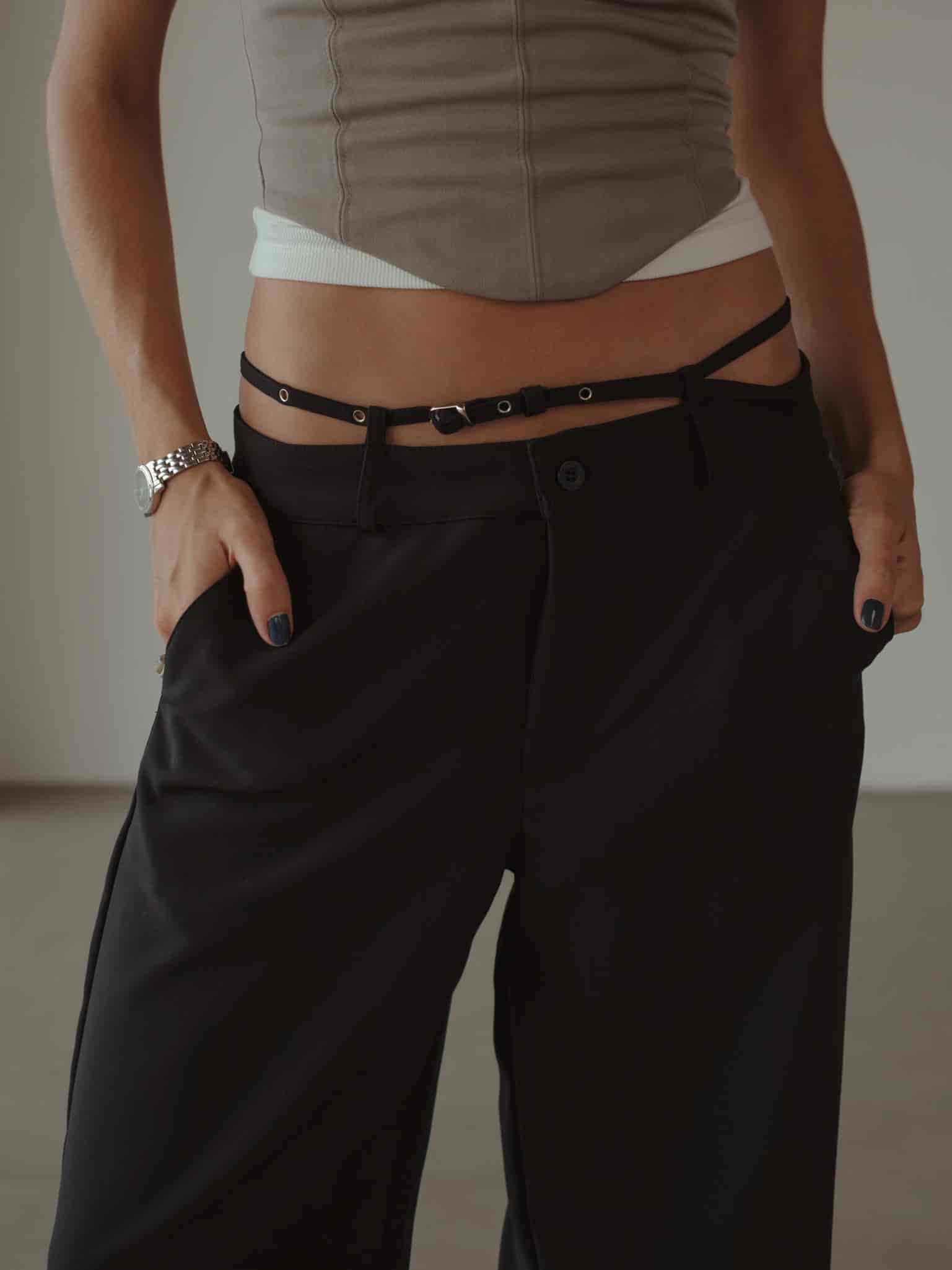 CROSS BELT TROUSER - BLACK - miniatura 7