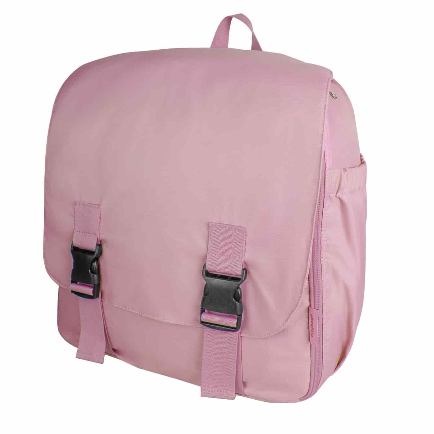 Morral Cabina Tapa Citybags Rosado Pastel - miniatura 1