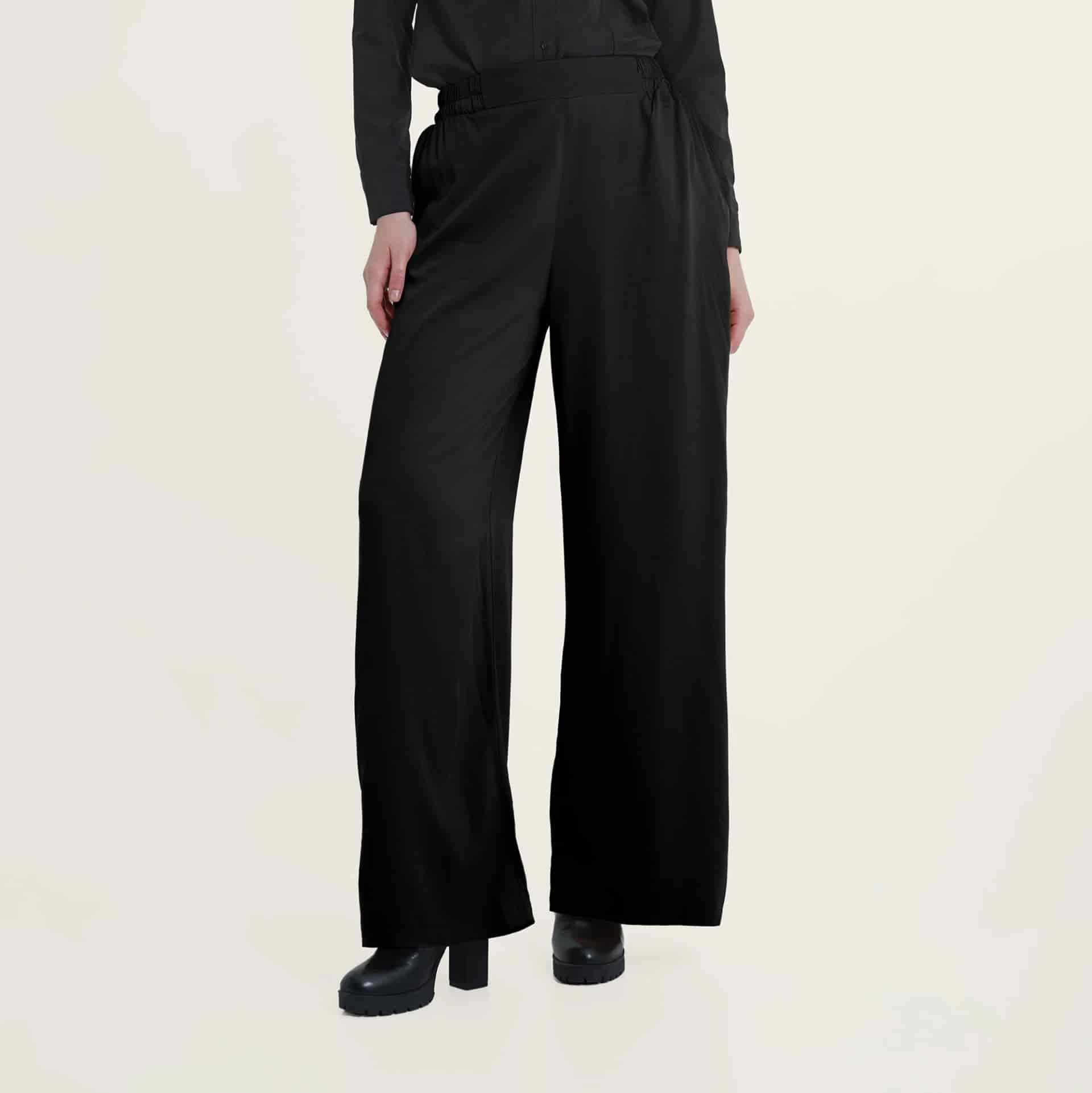 Pantalón palazzo con elastico en cintura - miniatura 13