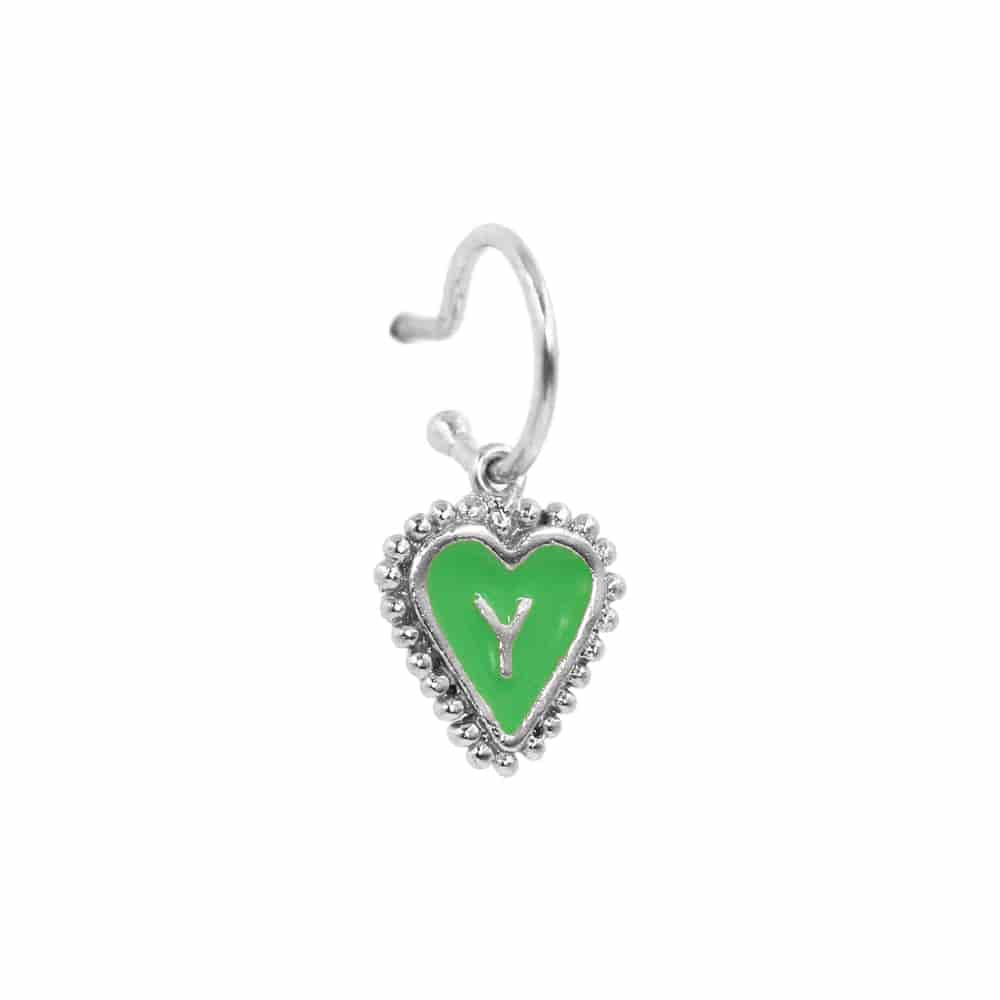 PreOrder Baby Hoops 9mm Letra Heart Plata - miniatura 32