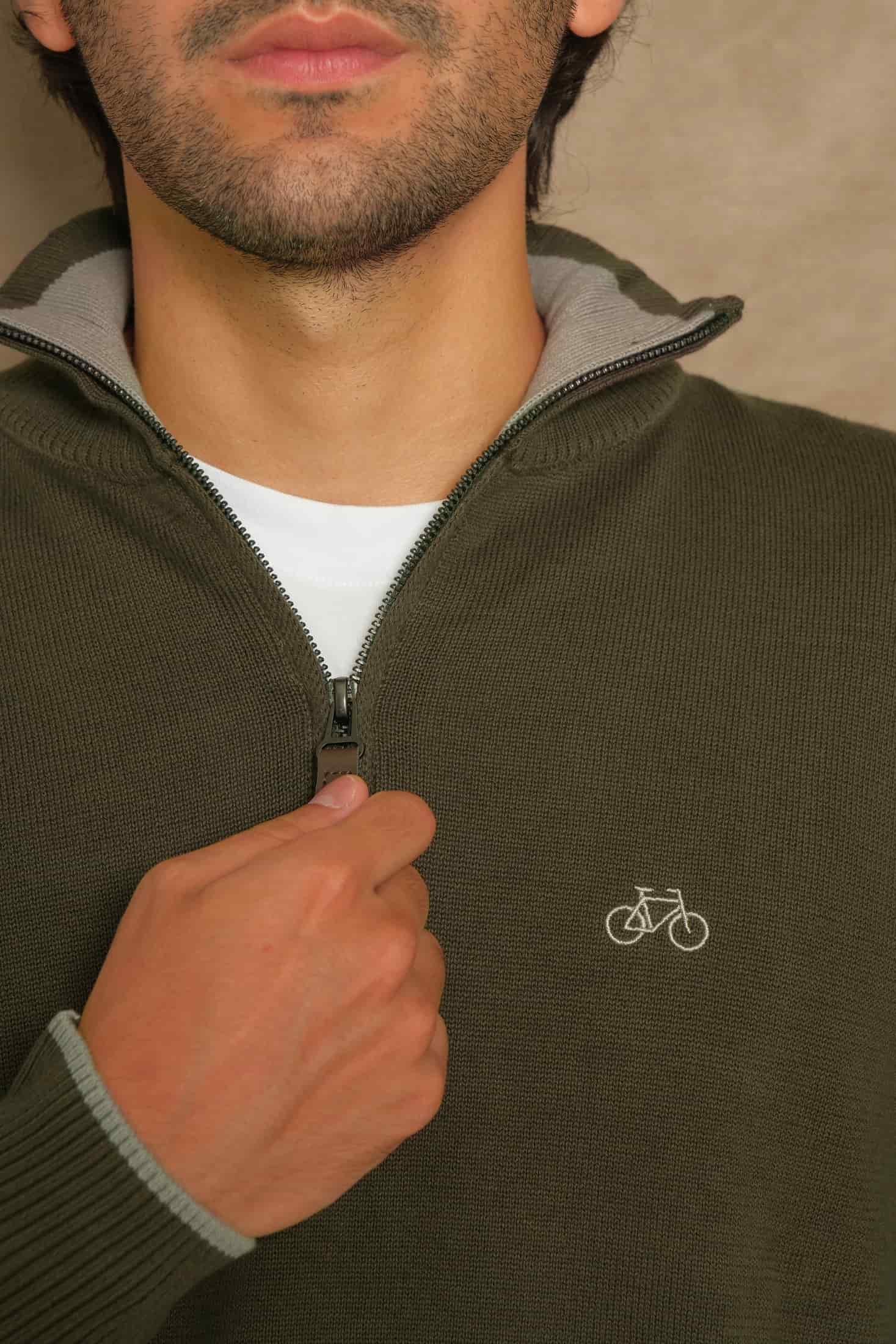 SACO HALF ZIP OLIVE - miniatura 2