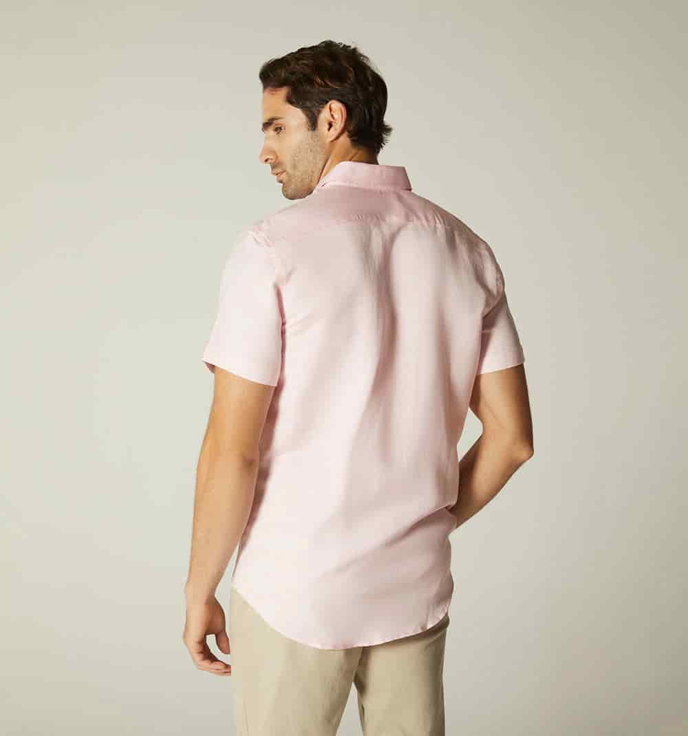 Camisa  para  hombre  en lino  manga cor - miniatura 8