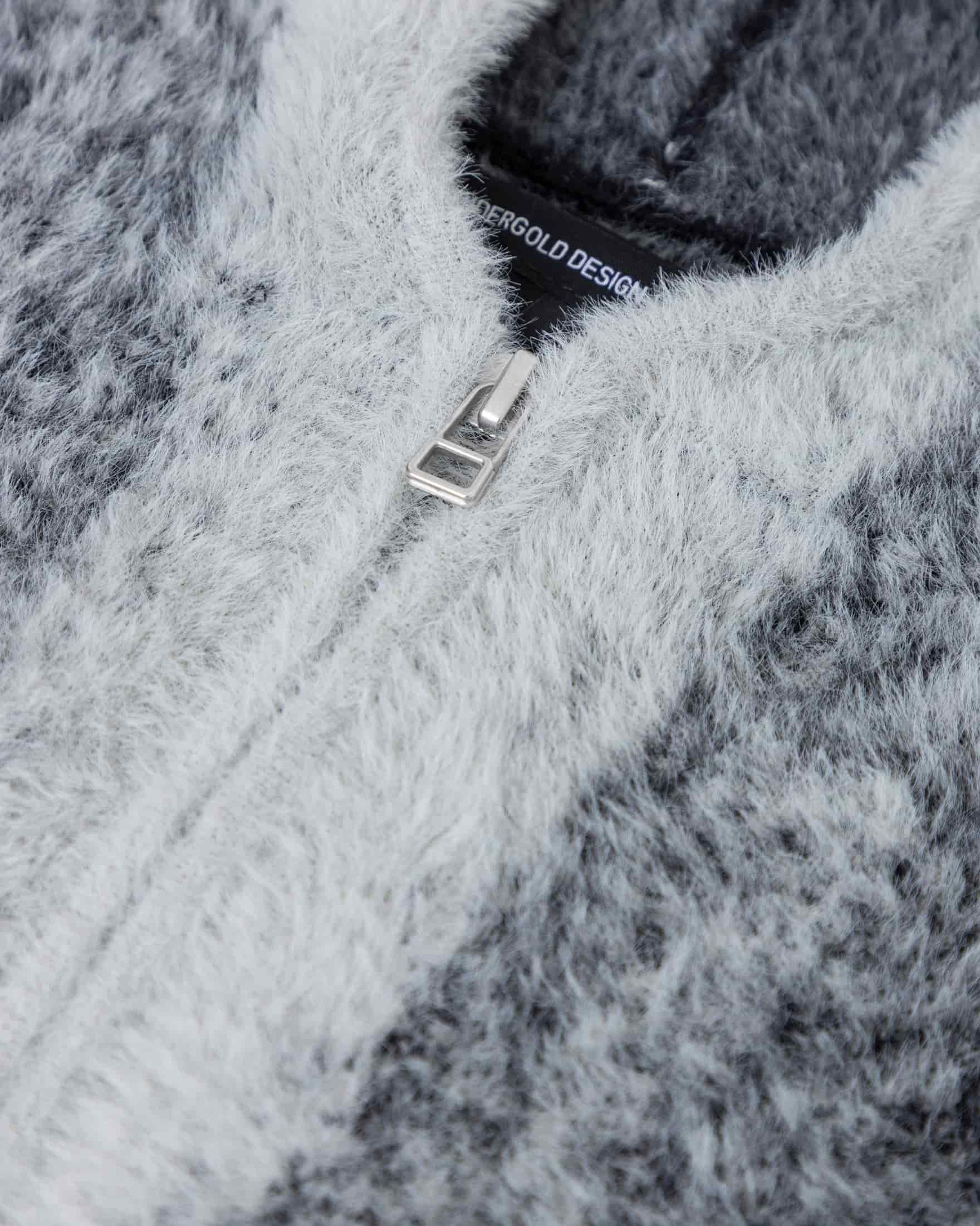 Basics Knit Zip Up Hoodie Bone/Black - miniatura 4