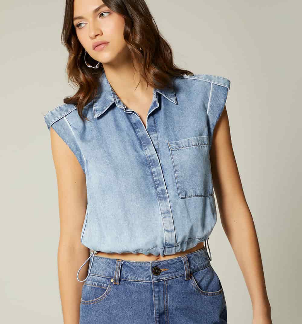 Blusa manga sisa con elastico - miniatura 2