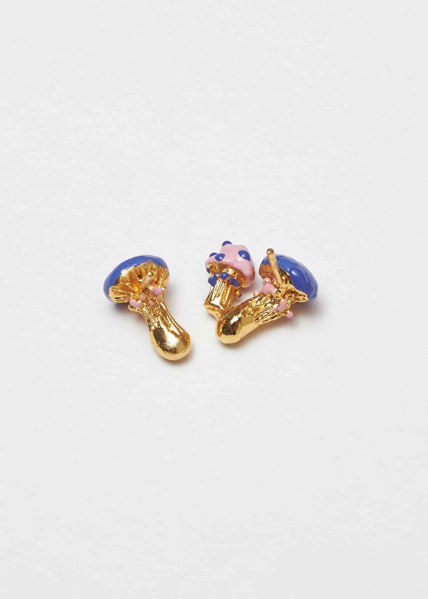 Aretes Seta y setica Azul rosa - miniatura 1