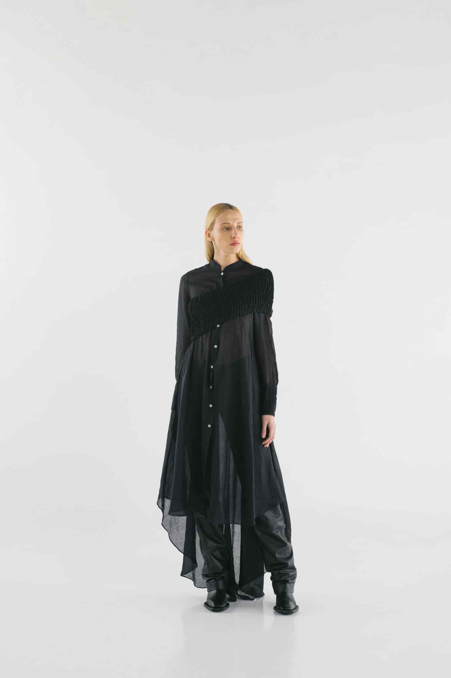 FURROWS SHIRT DRESS TOP - miniatura 3