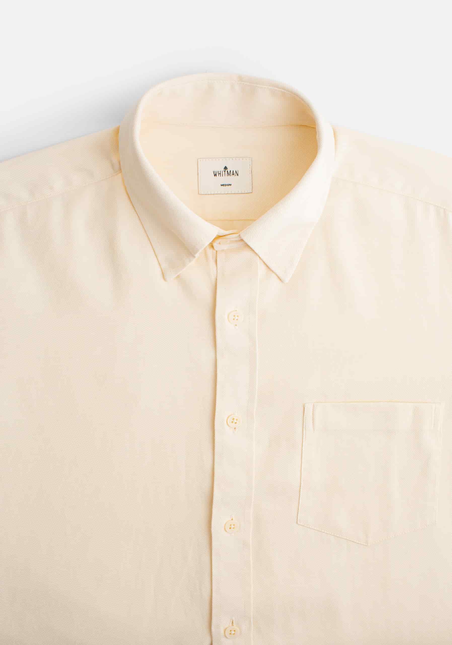 Camisa H Hamilton Tencel Beige - miniatura 3