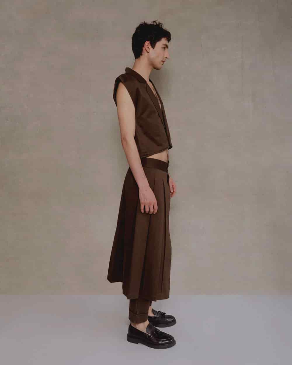 Brown Skirt Pant Man - miniatura 7
