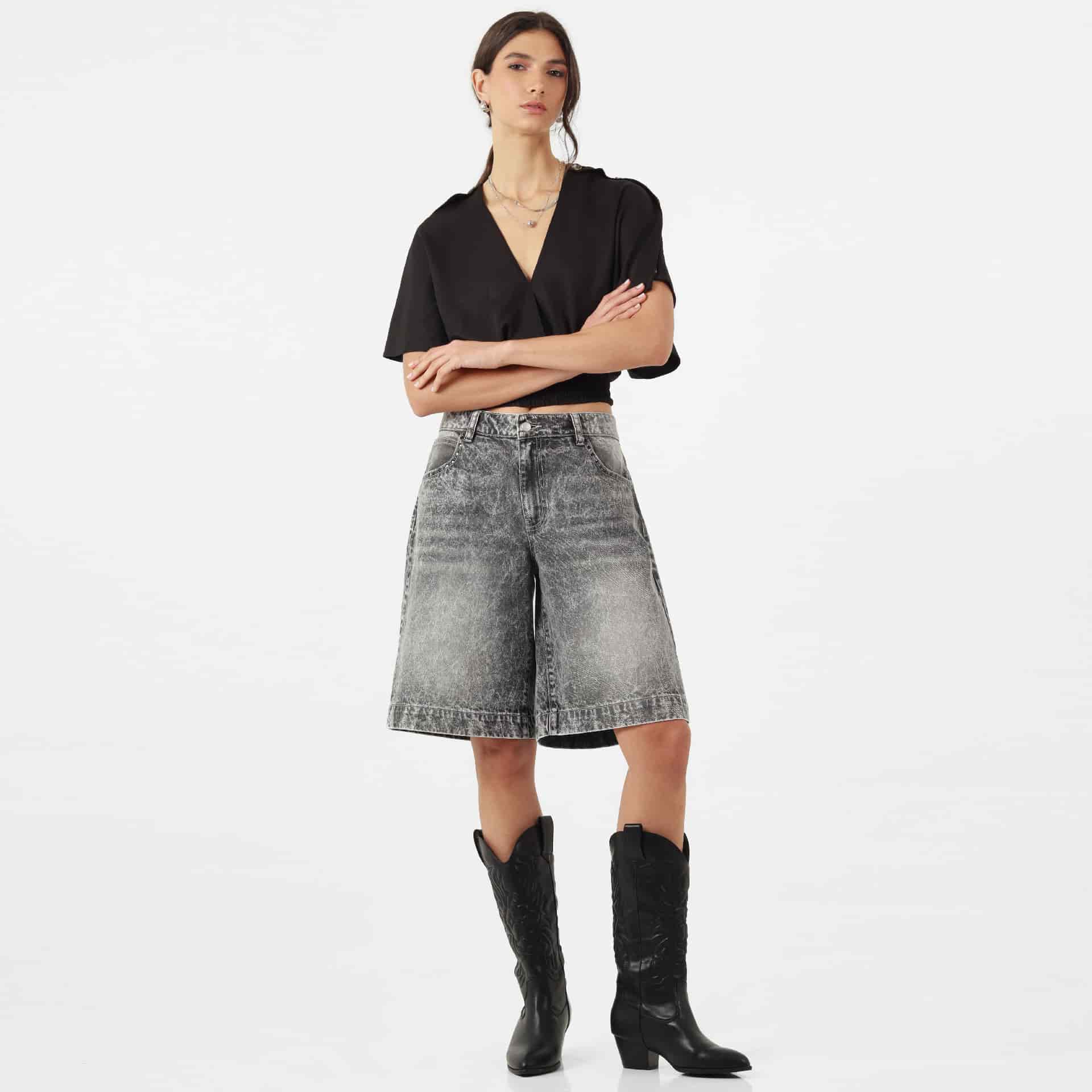 Blusa Cuello V Manga Corta - miniatura 30