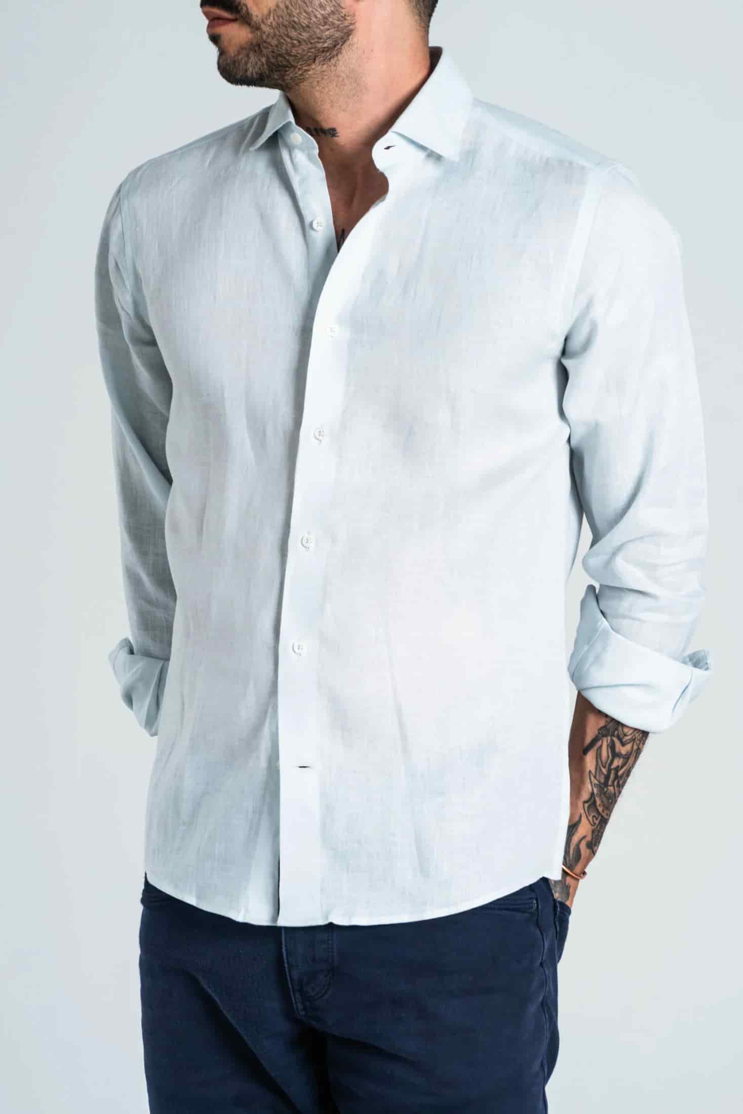 Camisa Lino Menta - miniatura 2