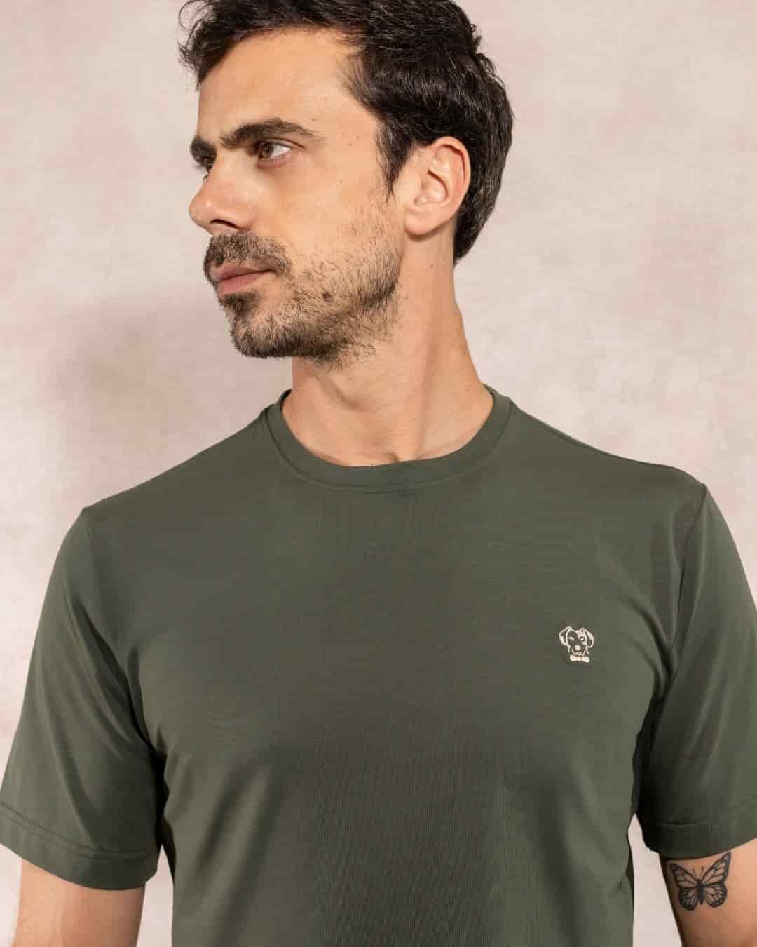 Camiseta Antimanchas Verde Militar - Talla Regular - miniatura 4