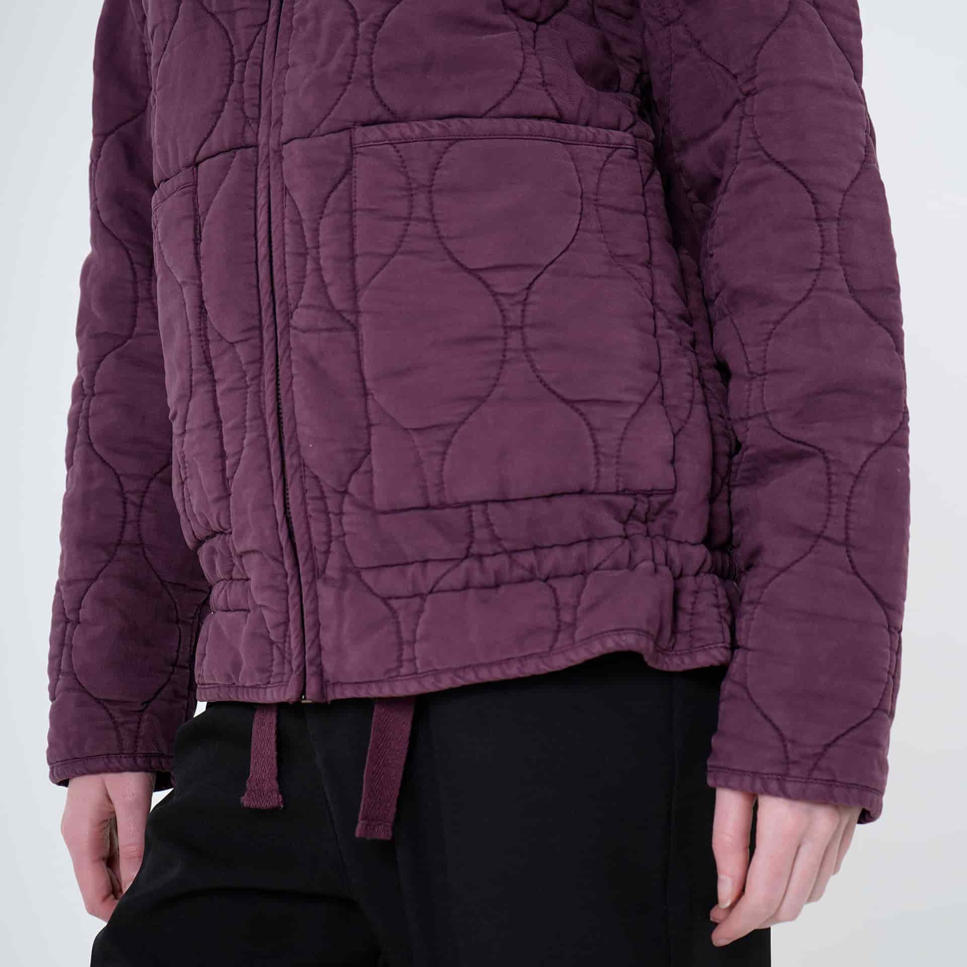 Chaqueta acolchada manga larga cuello alto con bolsillos de parche - miniatura 7
