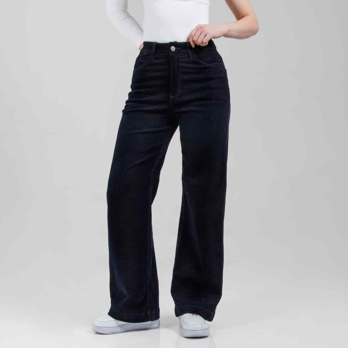 Pantalón Wide Leg Azul Ax-3083 licrado - miniatura 2