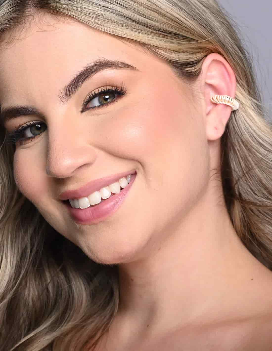Ear Cuff Luna Llena Marfil - miniatura 2