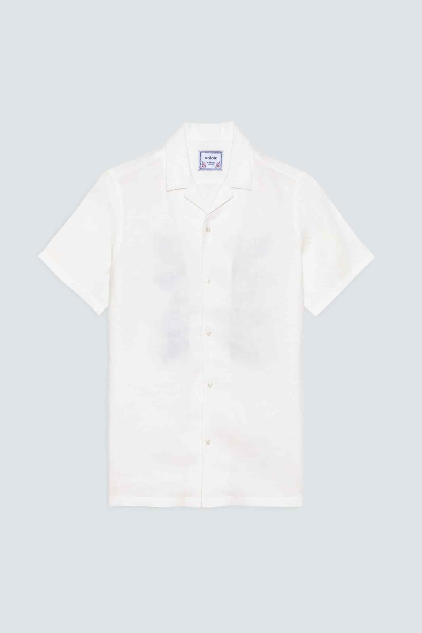 Men's linen shirt white kokan - miniatura 2