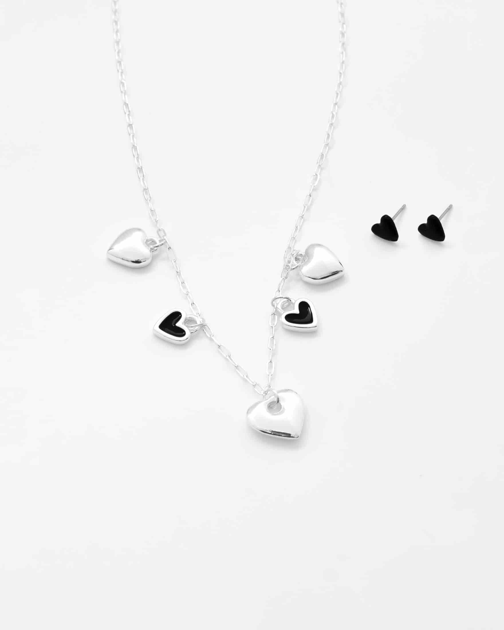 Collar Multicharms + Aretes Corazón - miniatura 1