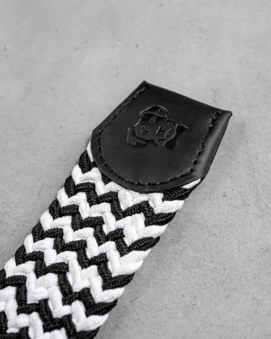 Cinturon Elastico Blanco con Negro - miniatura 2